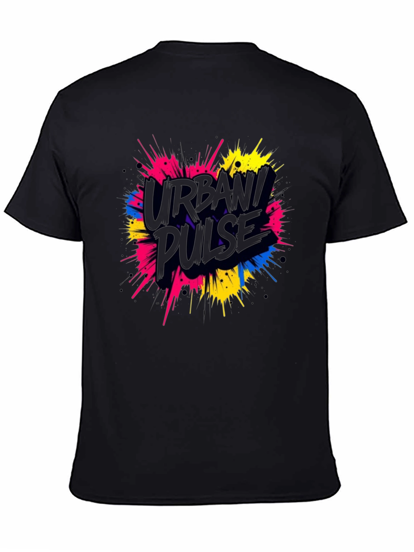 Urban Pulse Graphic Tee - Trendy Black T-Shirt