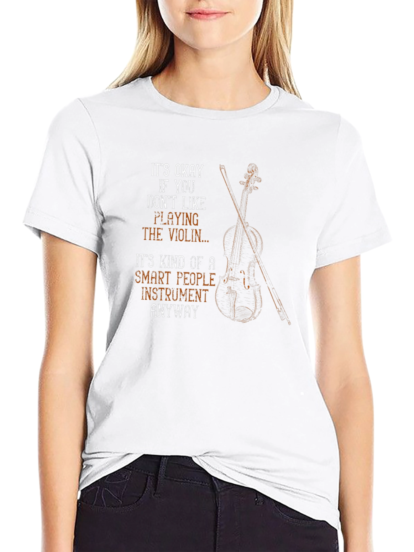 Funny Violin T-Shirt - Smart People Instrument Tee