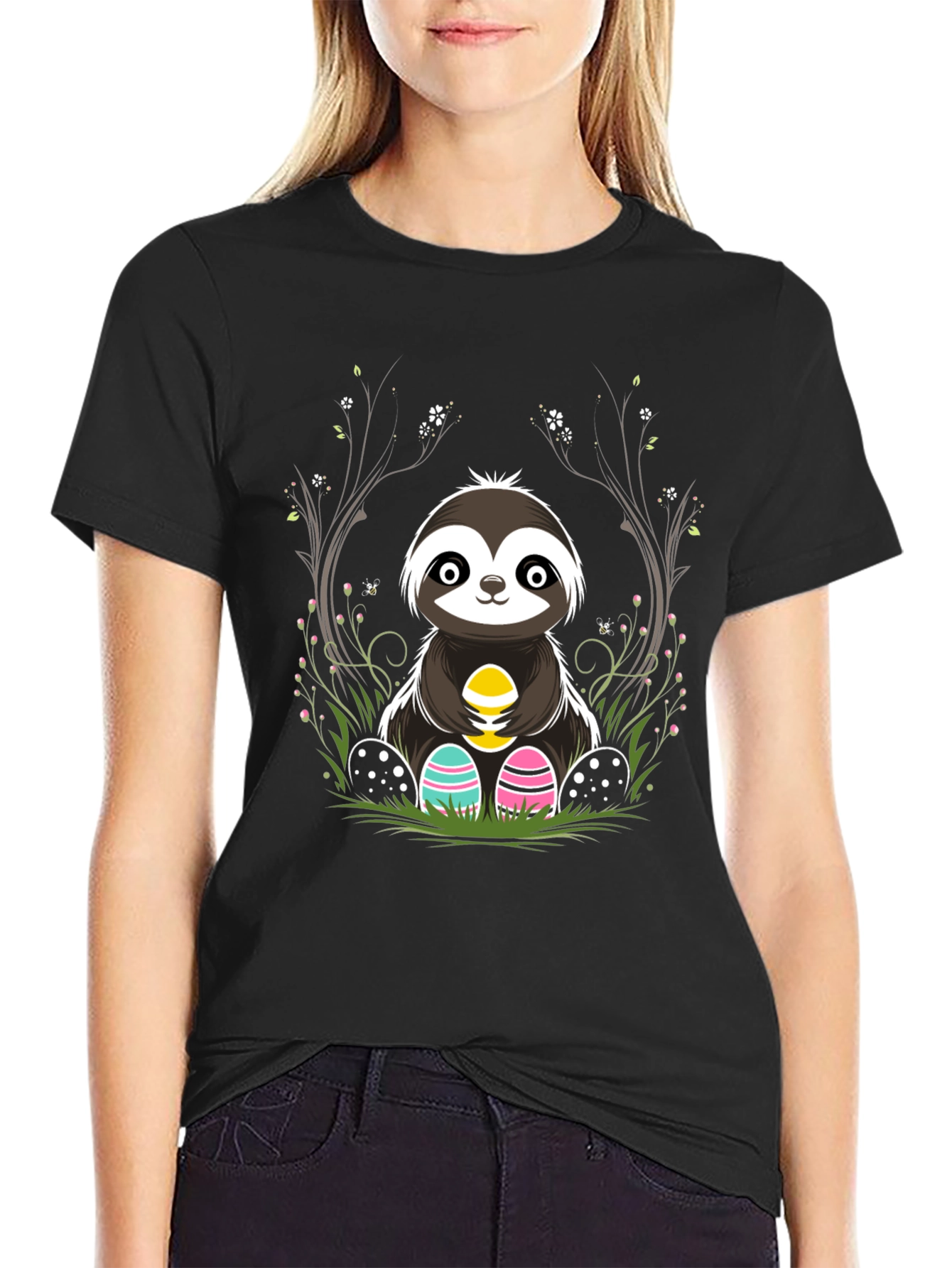 Cute Sloth Easter Egg T-Shirt