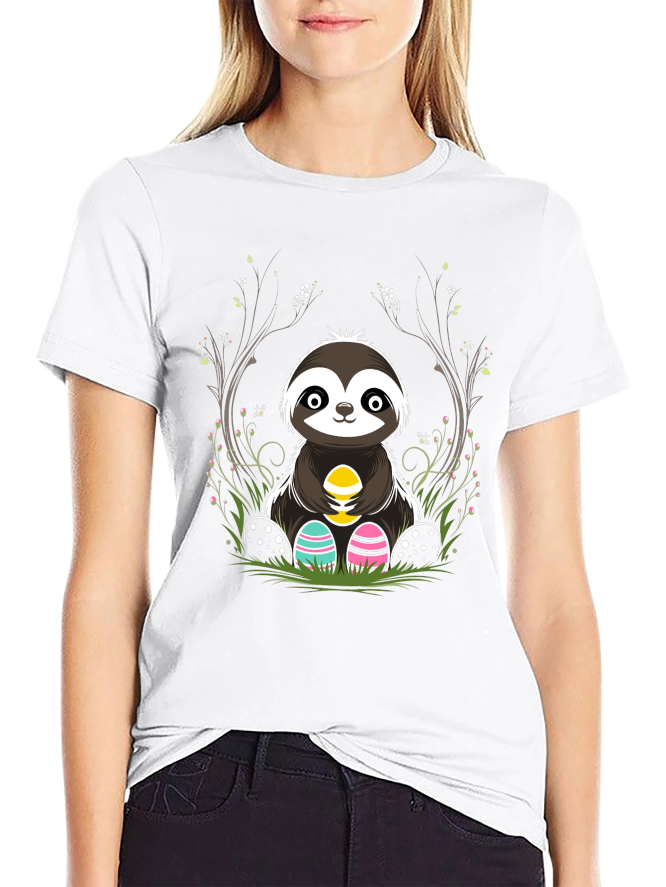 Cute Sloth Easter Egg T-Shirt