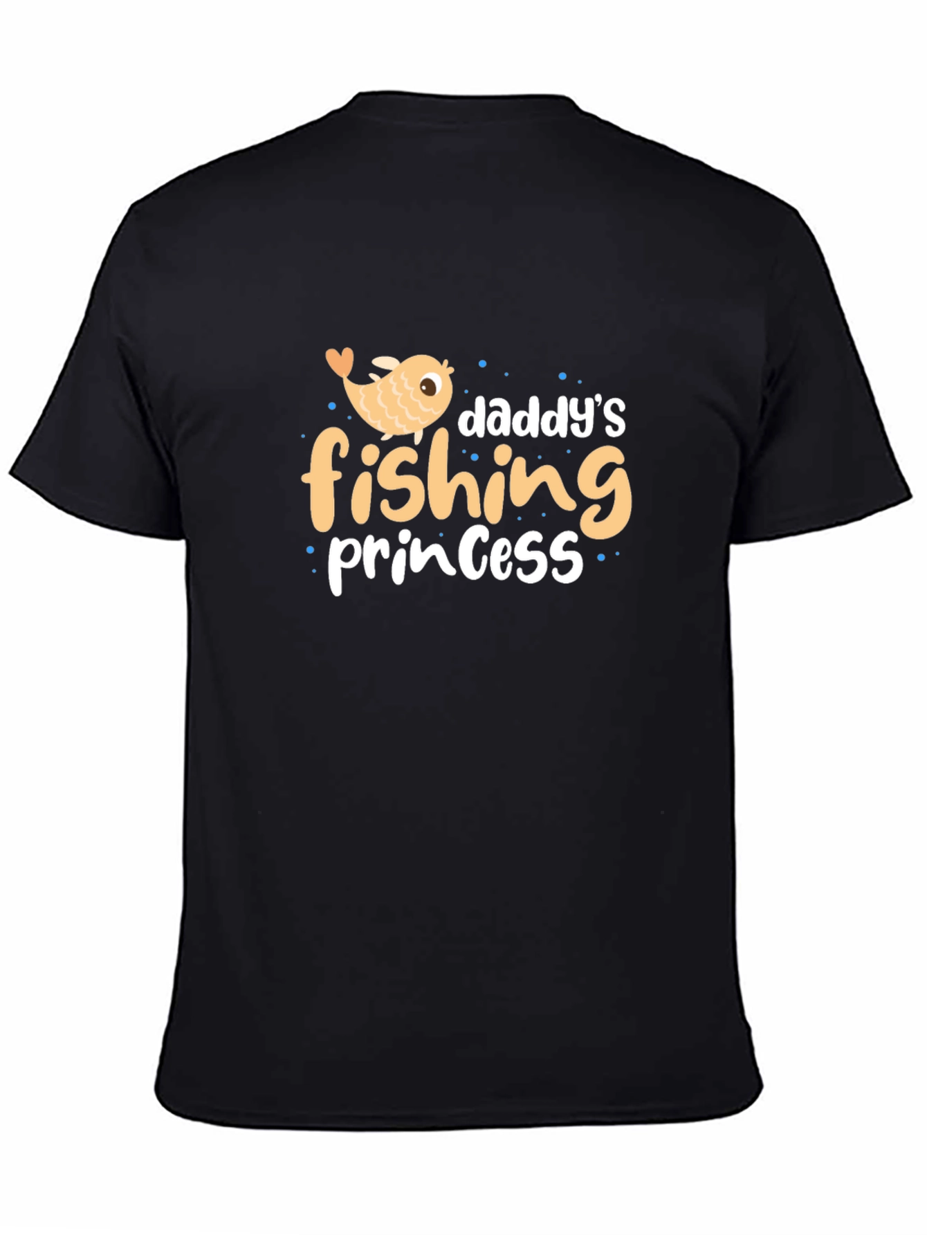 Daddys Fishing Princess Black T-Shirt