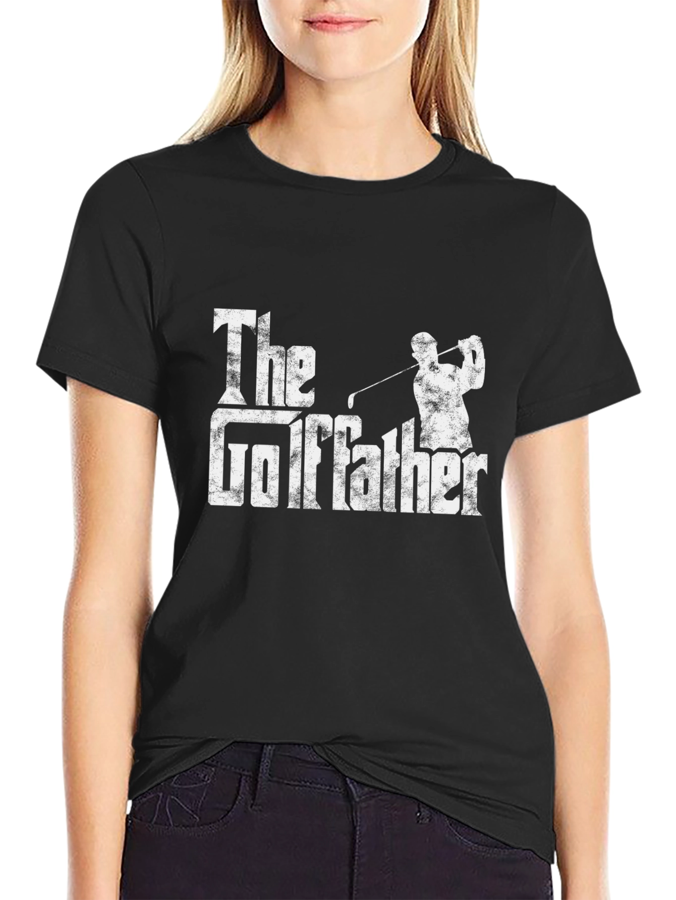 The Golfather Funny Golf Lover Black T-Shirt