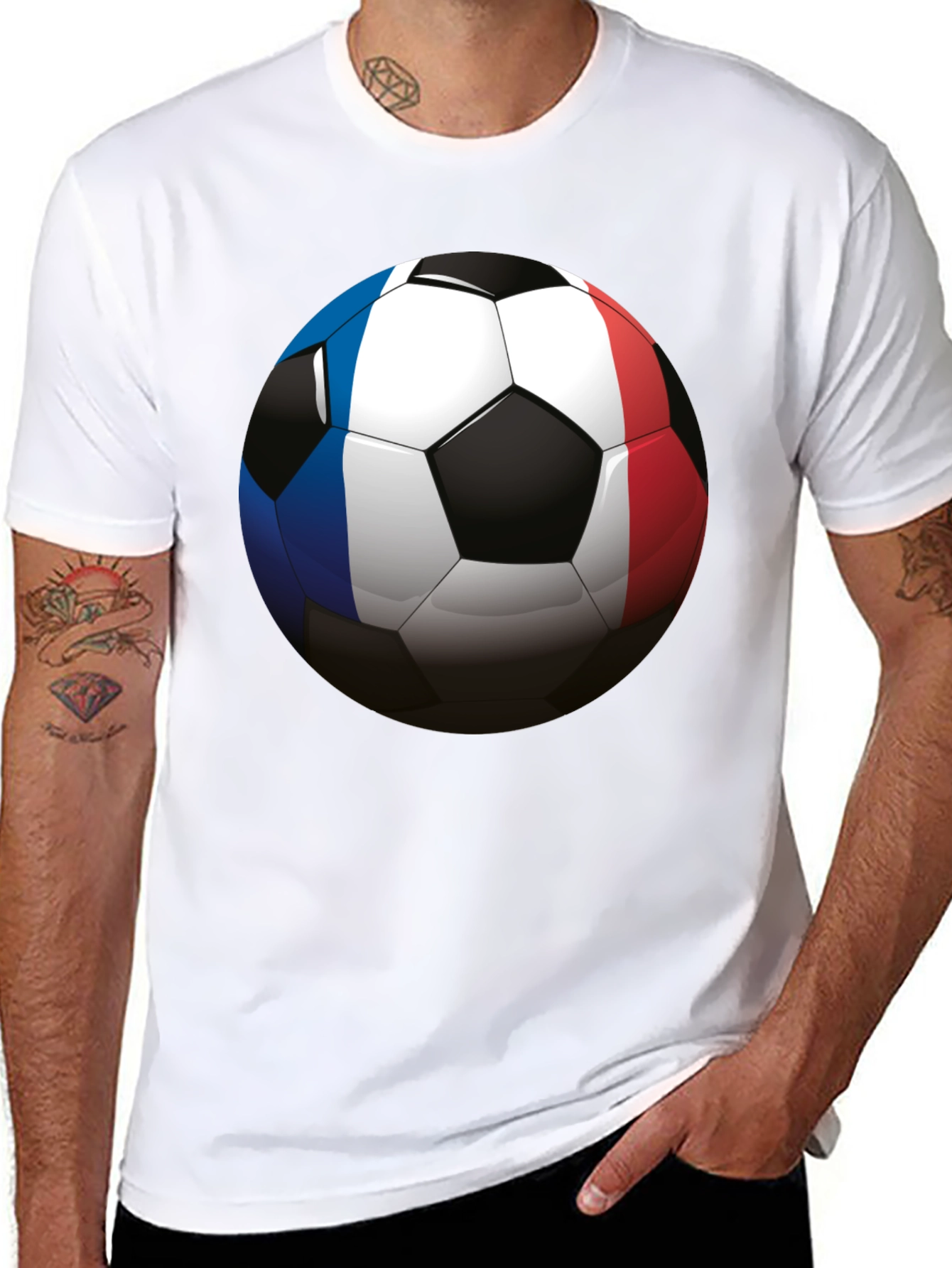 France Soccer Ball T-Shirt - Black