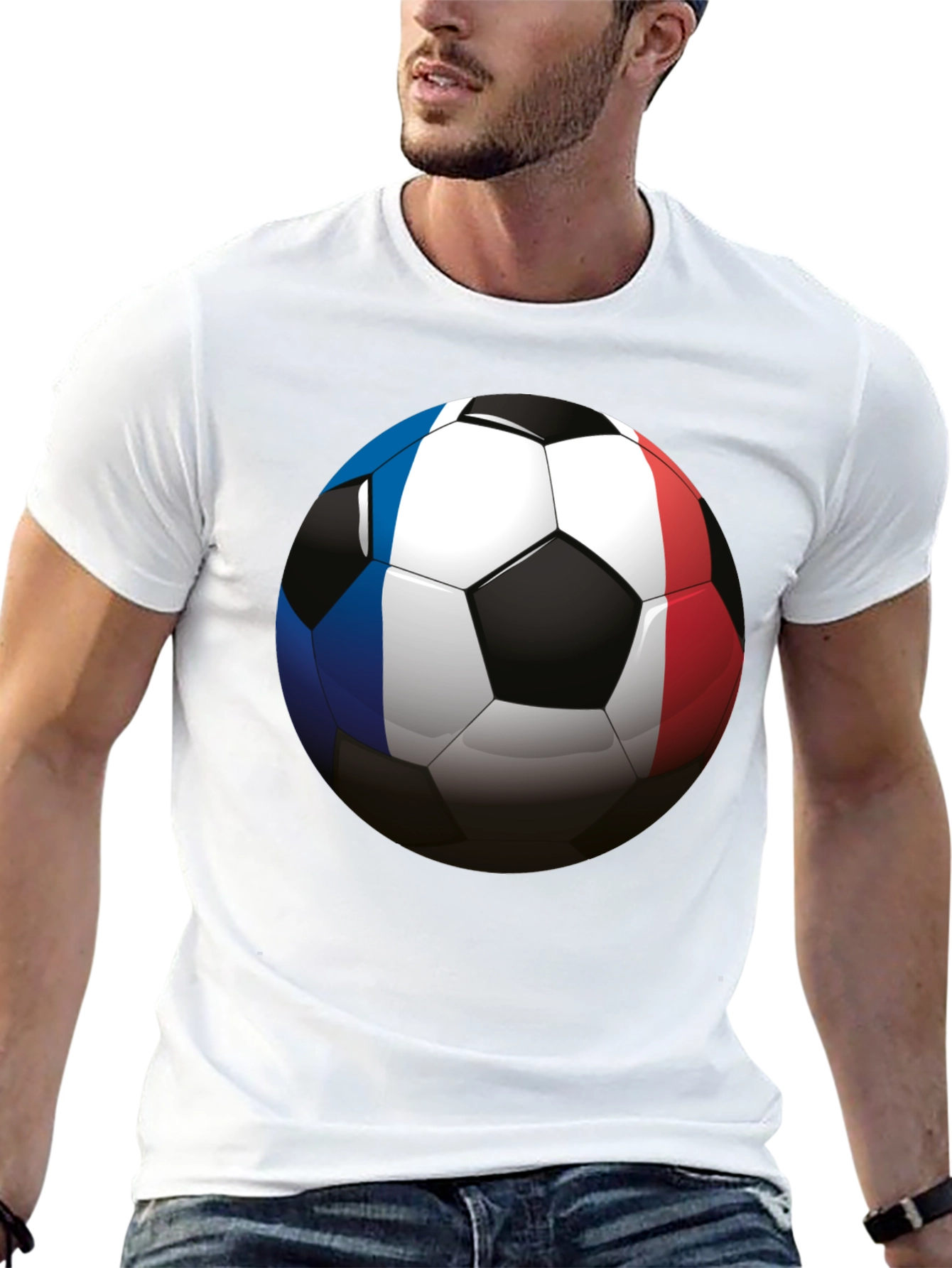 France Soccer Ball T-Shirt - Black