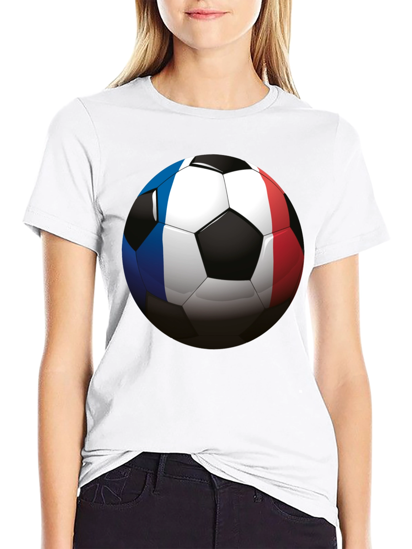 France Soccer Ball T-Shirt - Black