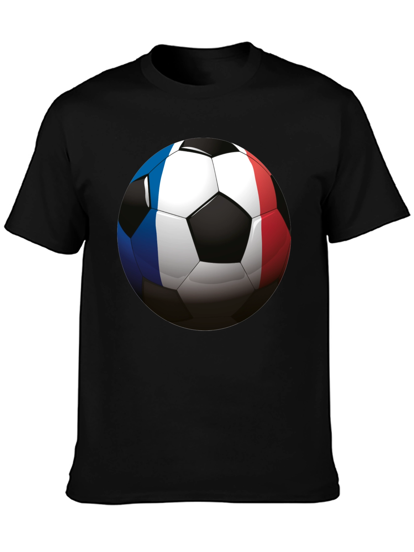 France Soccer Ball T-Shirt - Black