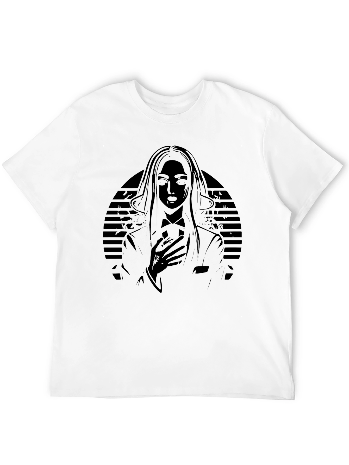 Striking Silhouette Graphic Black T-Shirt