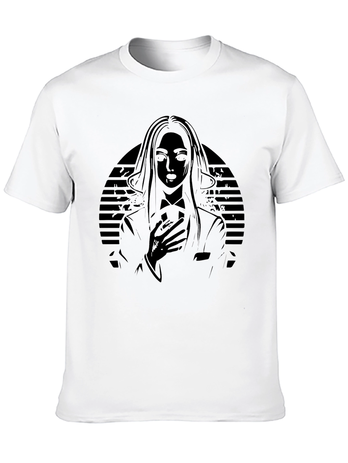 Striking Silhouette Graphic Black T-Shirt