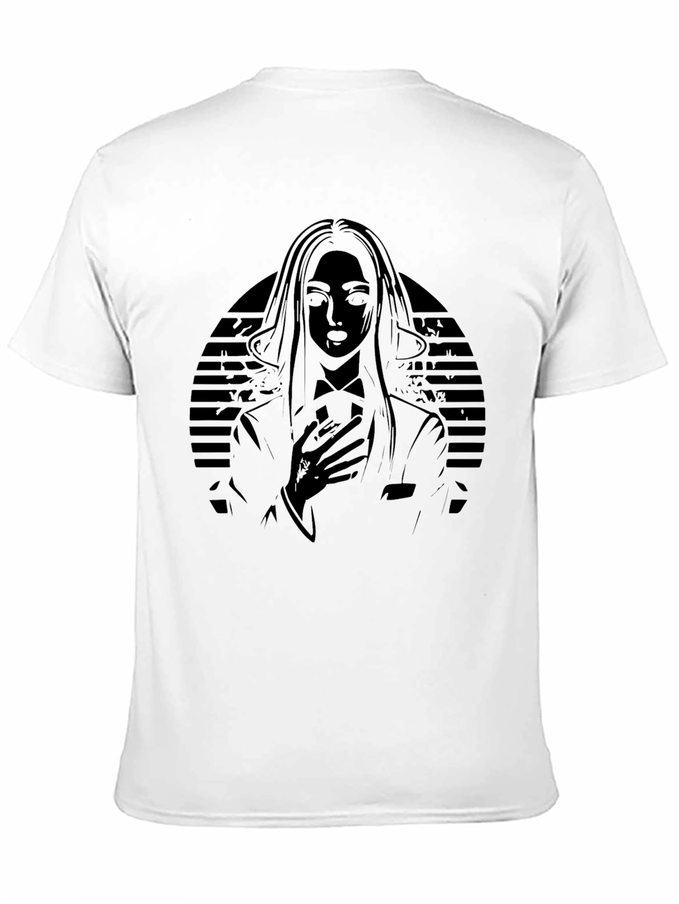 Striking Silhouette Graphic Black T-Shirt