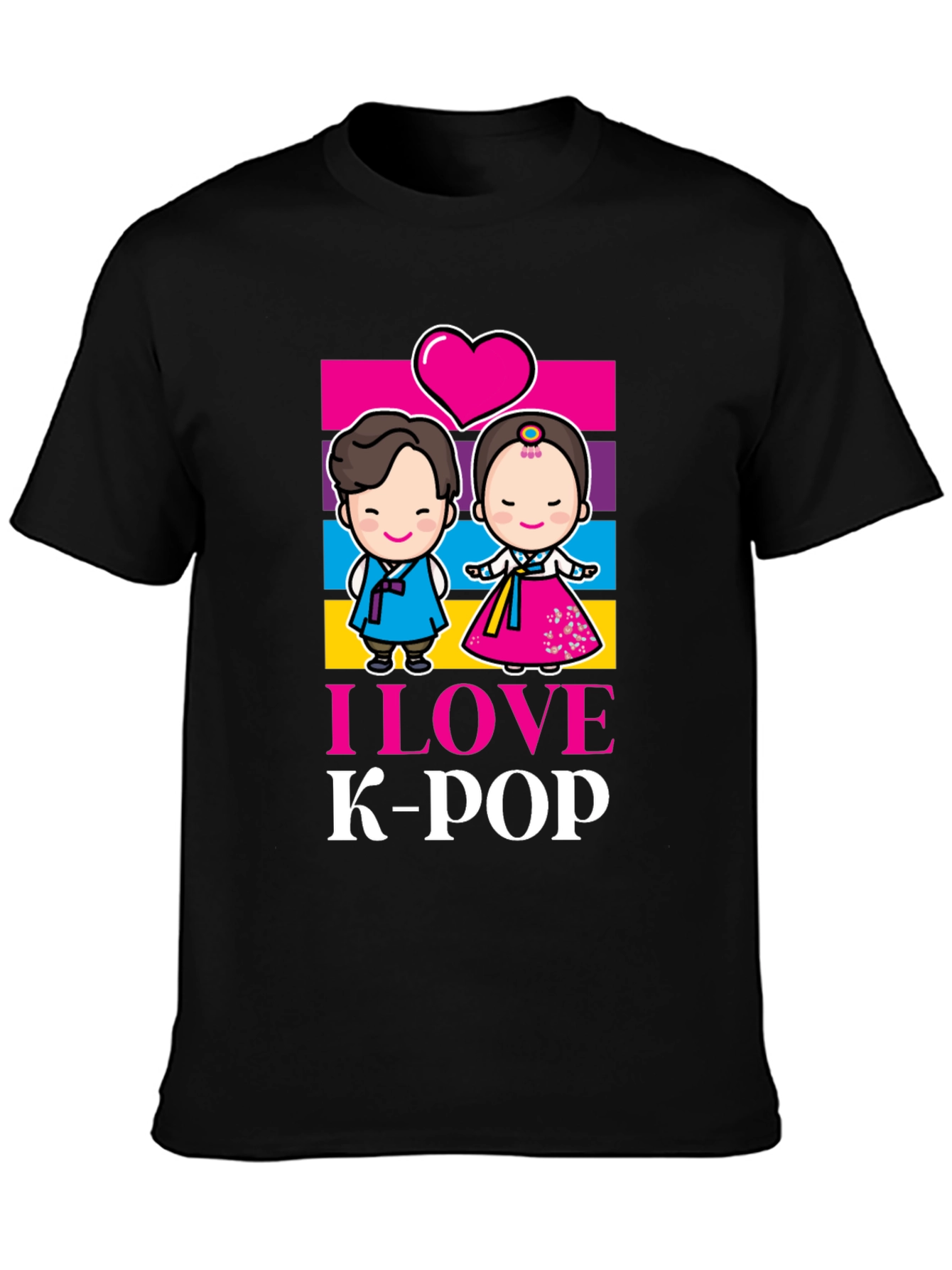 I Love K-Pop Graphic T-Shirt Korean Music Tee