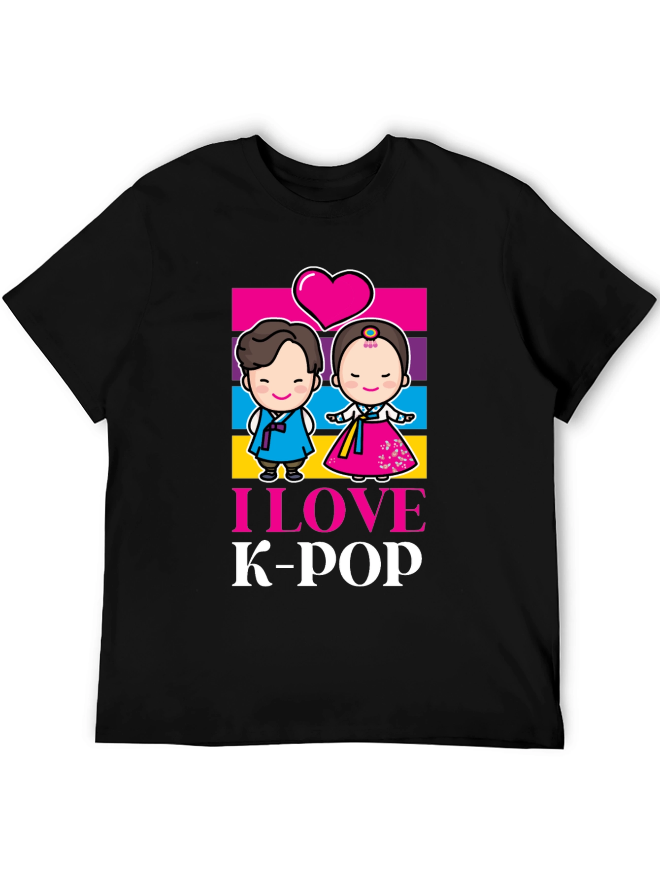 I Love K-Pop Graphic T-Shirt Korean Music Tee