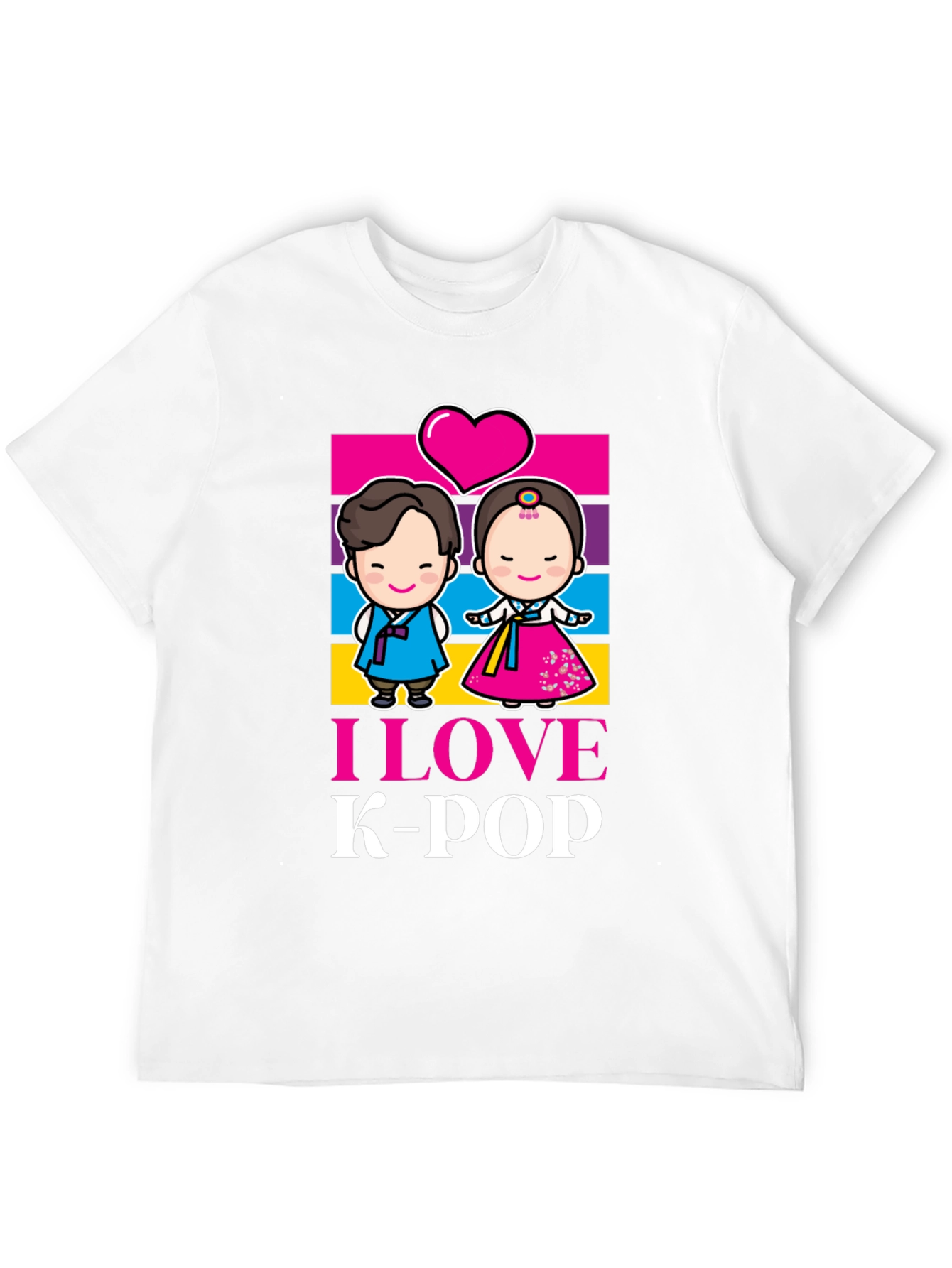 I Love K-Pop Graphic T-Shirt Korean Music Tee