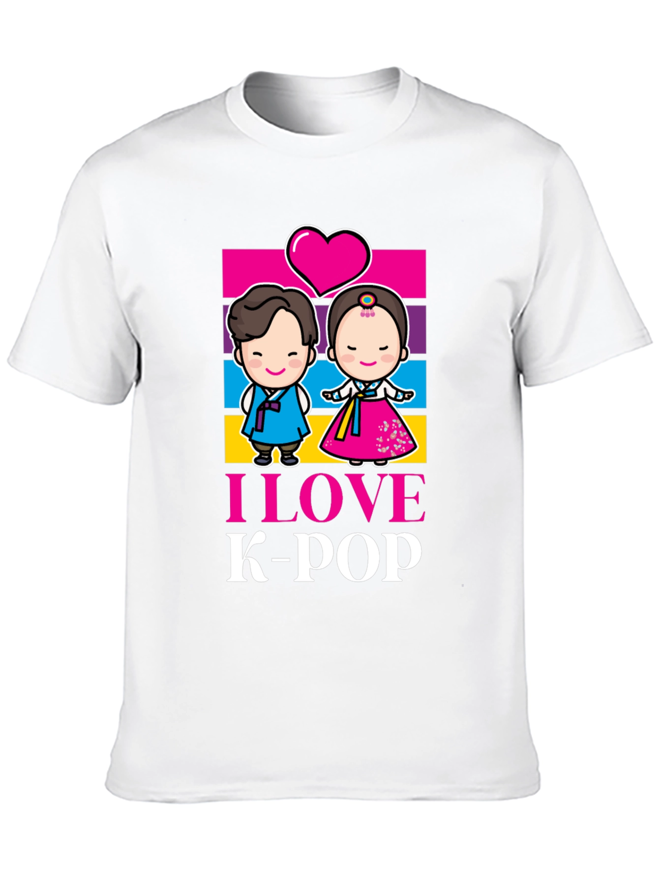 I Love K-Pop Graphic T-Shirt Korean Music Tee