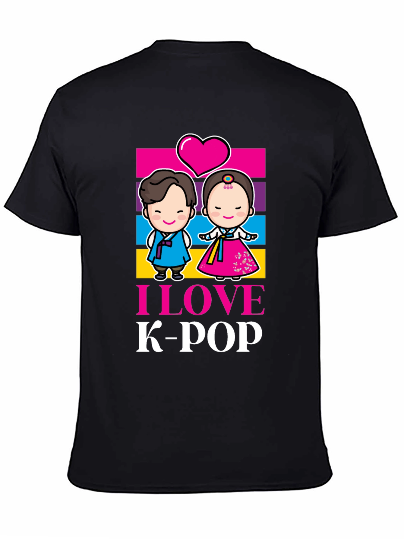 I Love K-Pop Graphic T-Shirt Korean Music Tee