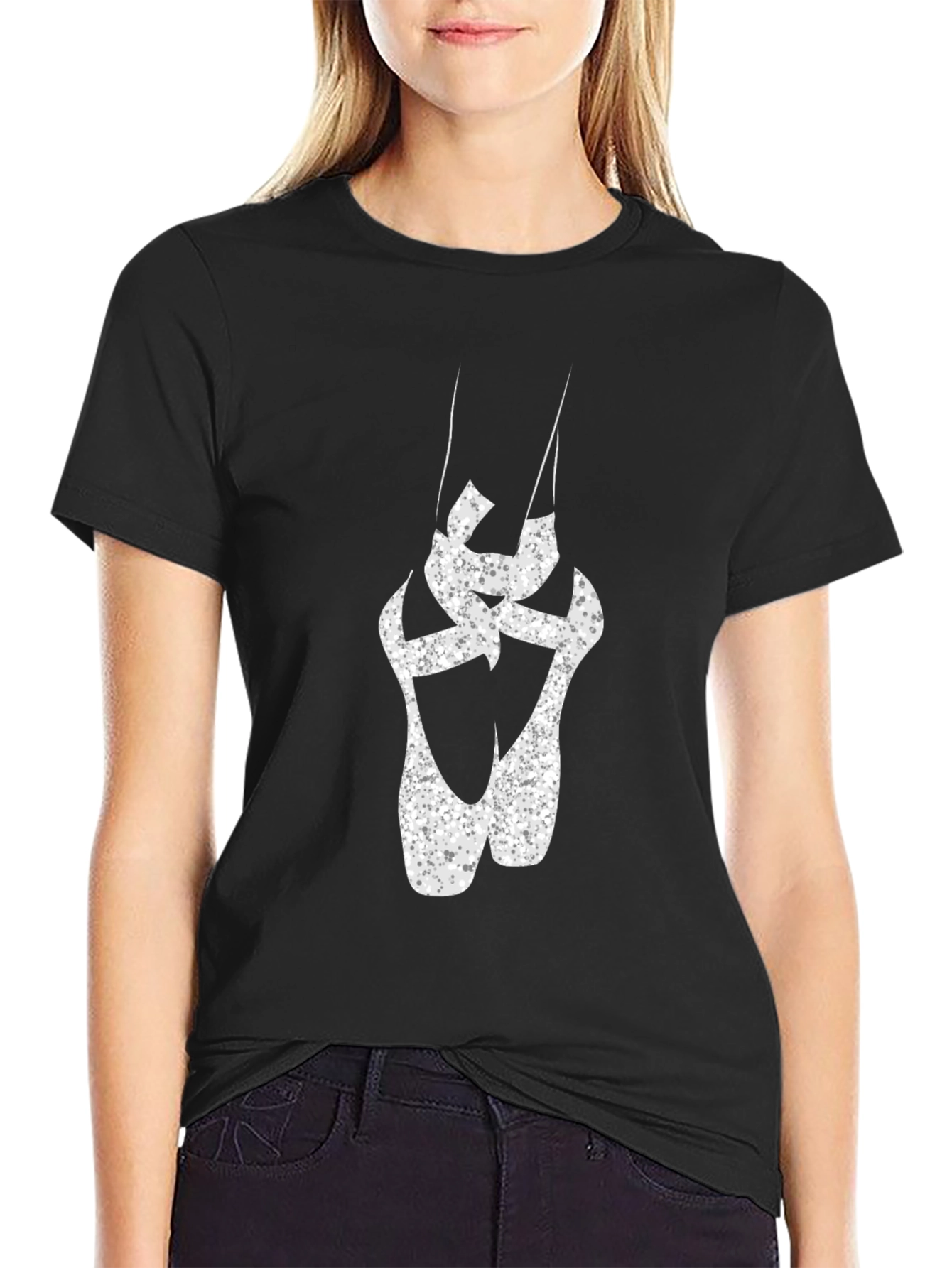 Ballet Pointe Shoe Graphic Tee - Stylish Dancer Shirt