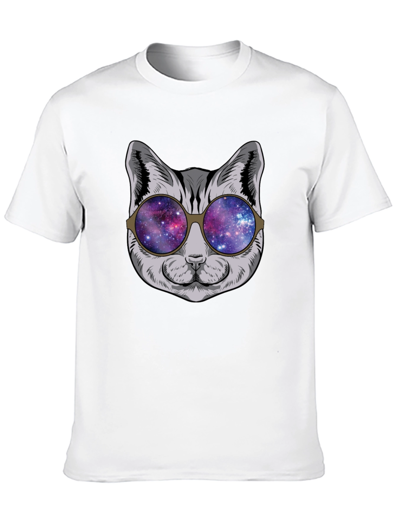 Cool Cat Galaxy Sunglasses Graphic Tee