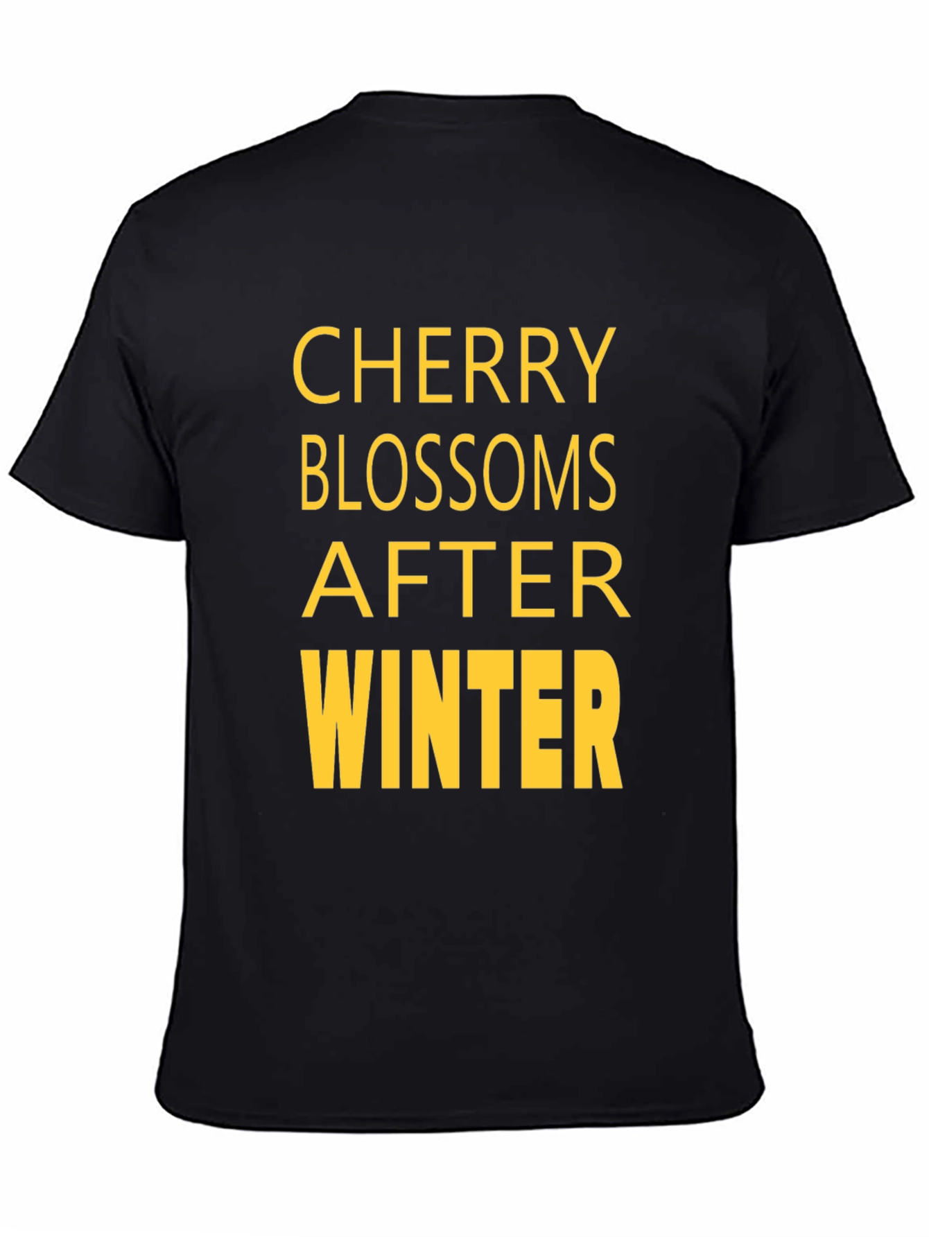 Cherry Blossoms After Winter Black T-Shirt