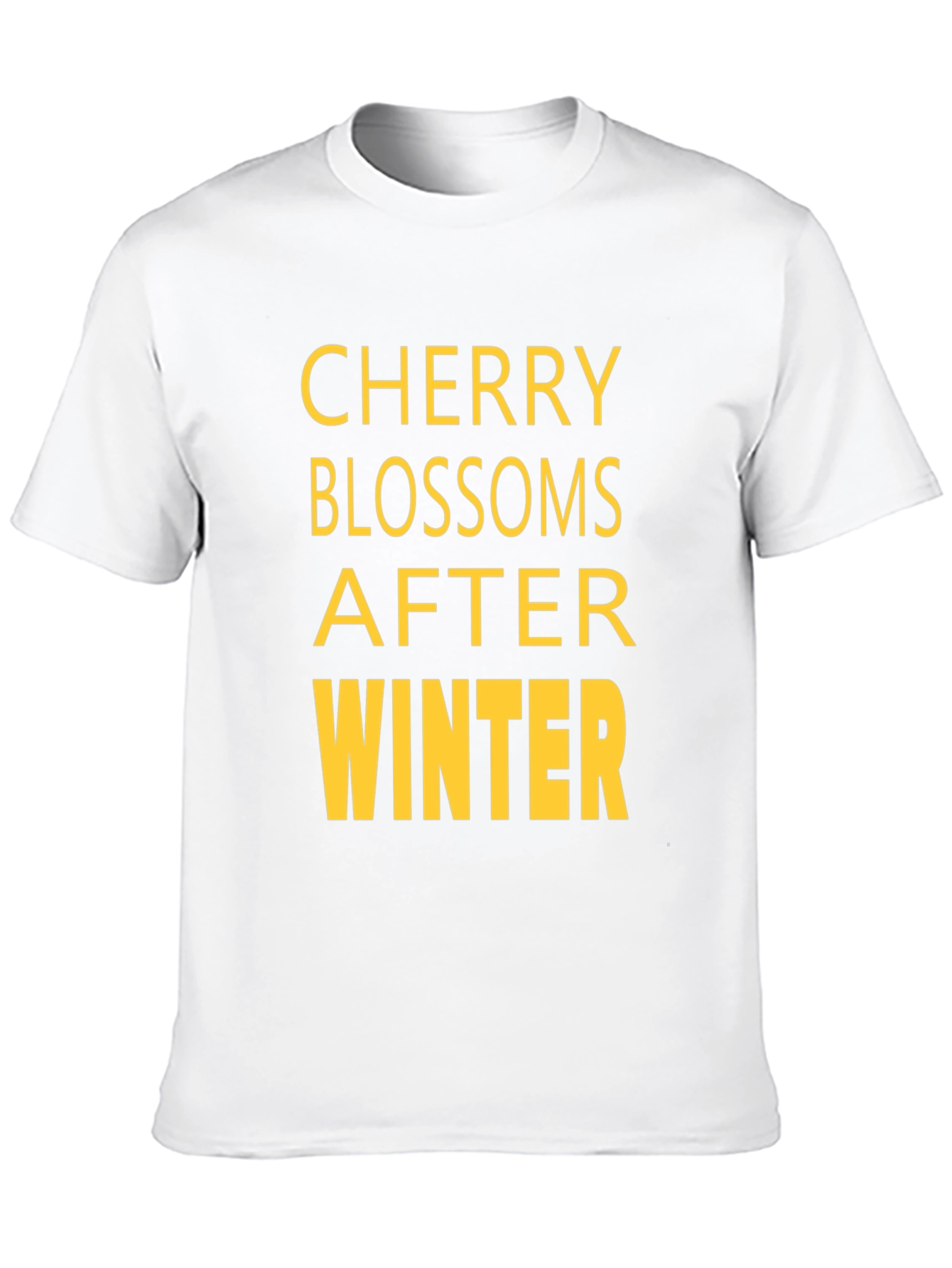 Cherry Blossoms After Winter Black T-Shirt