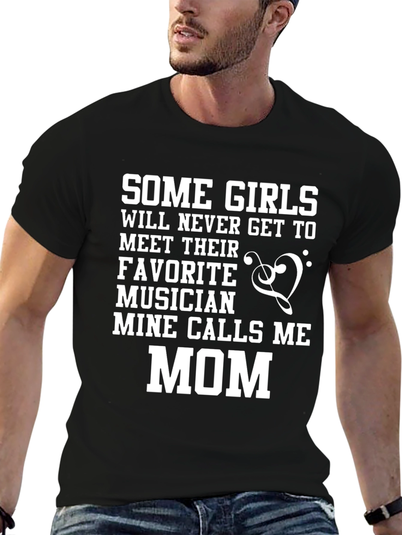 Musician Mom Graphic T-Shirt - Black Cotton Tee