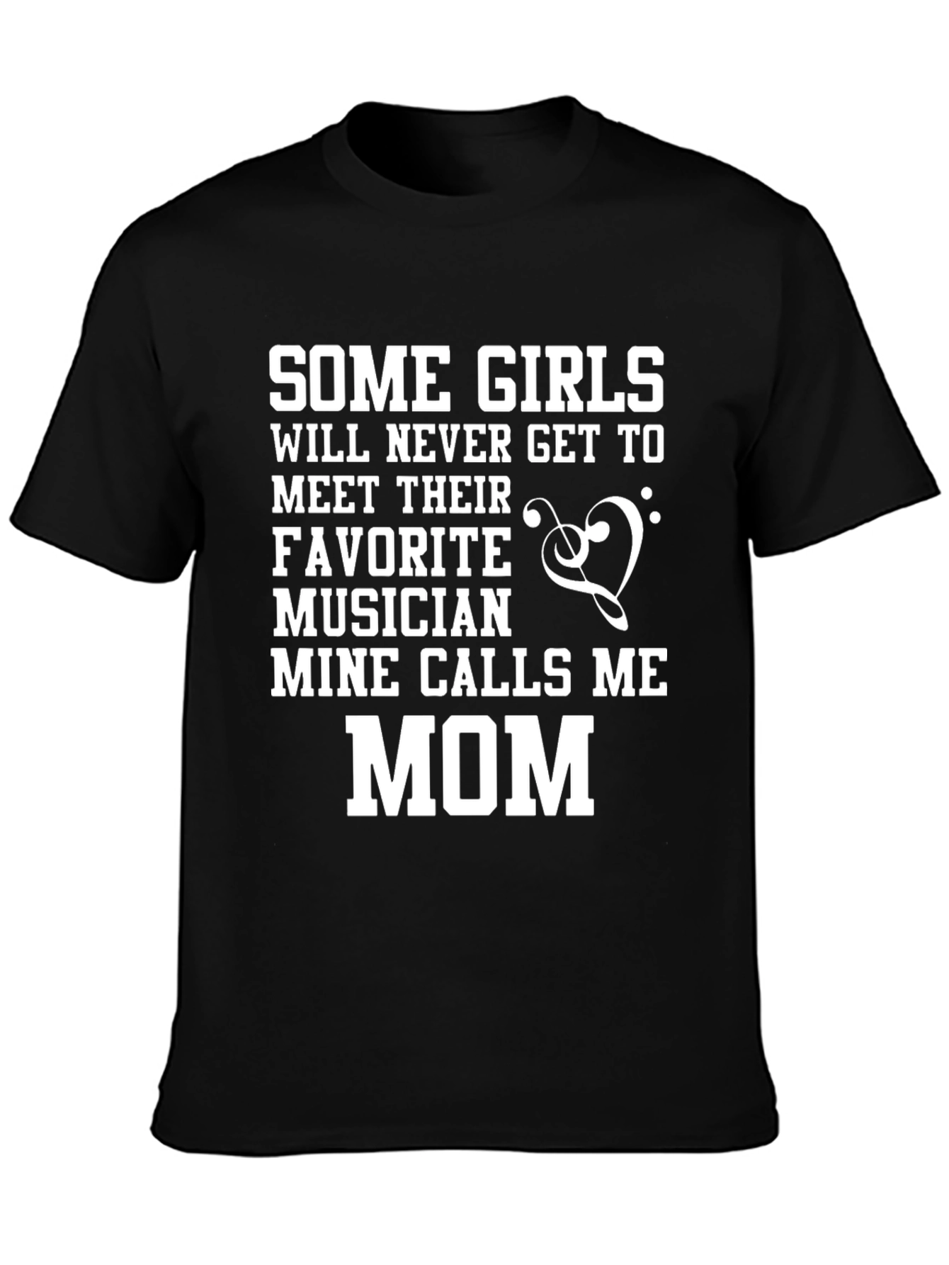 Musician Mom Graphic T-Shirt - Black Cotton Tee