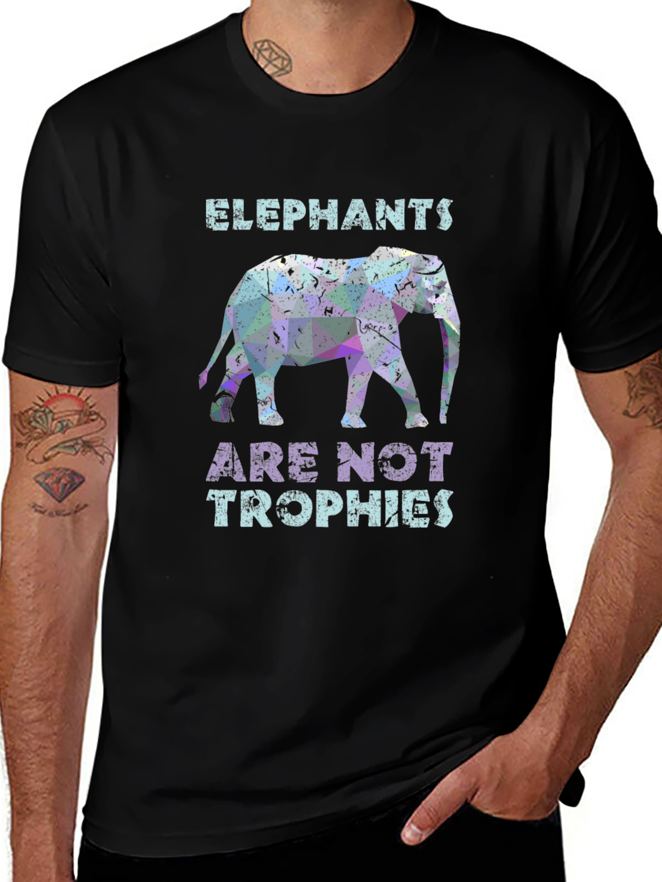 Elephant Graphic T-Shirt - Elephants Are Not Trophies