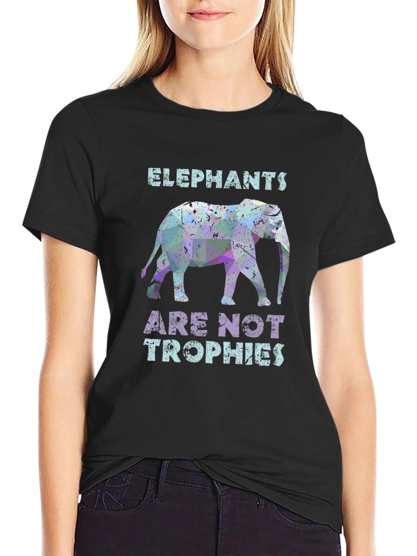 Elephant Graphic T-Shirt - Elephants Are Not Trophies
