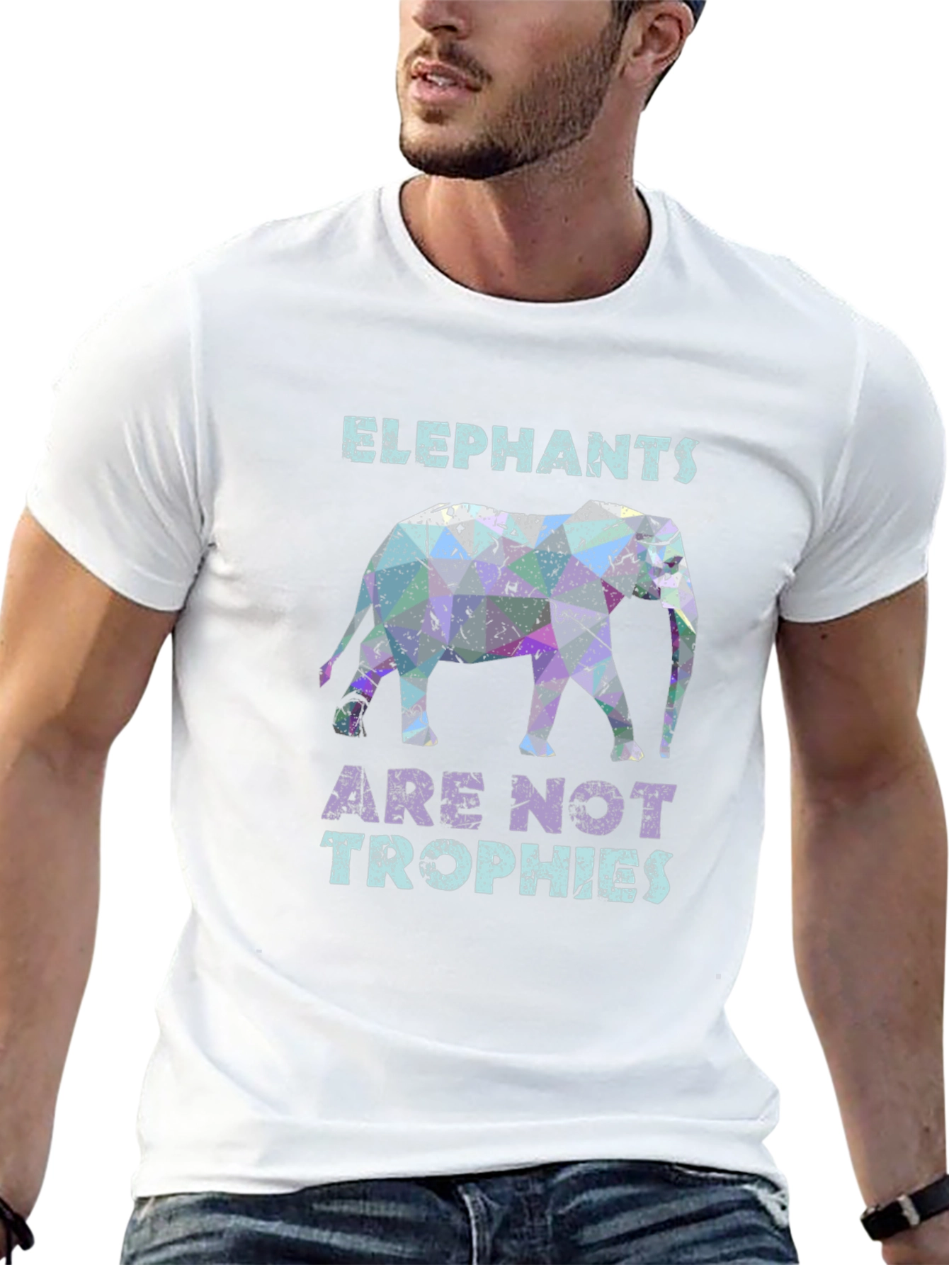 Elephant Graphic T-Shirt - Elephants Are Not Trophies