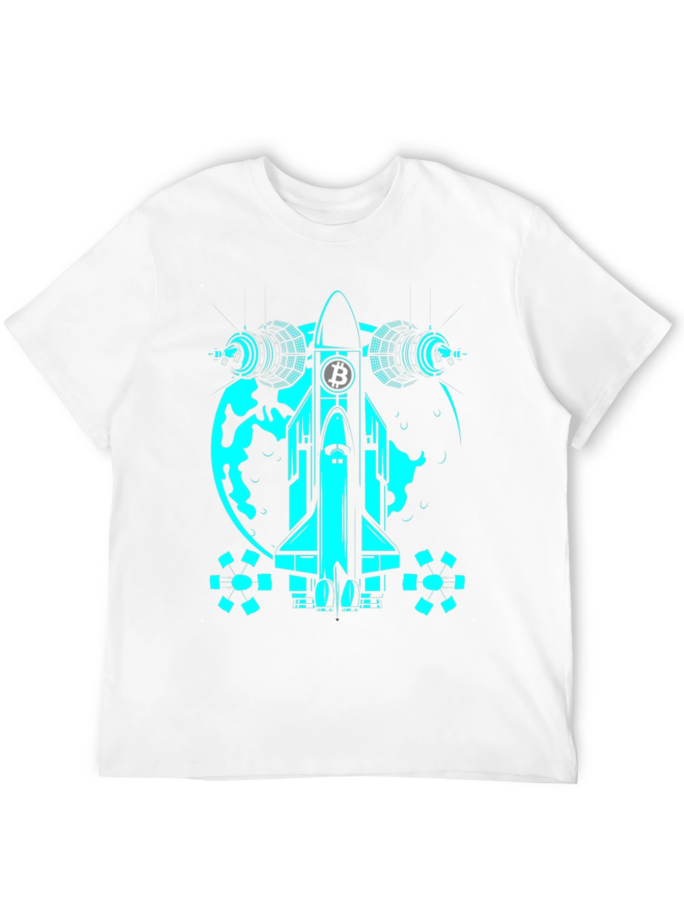 Bitcoin Rocket Black T-Shirt