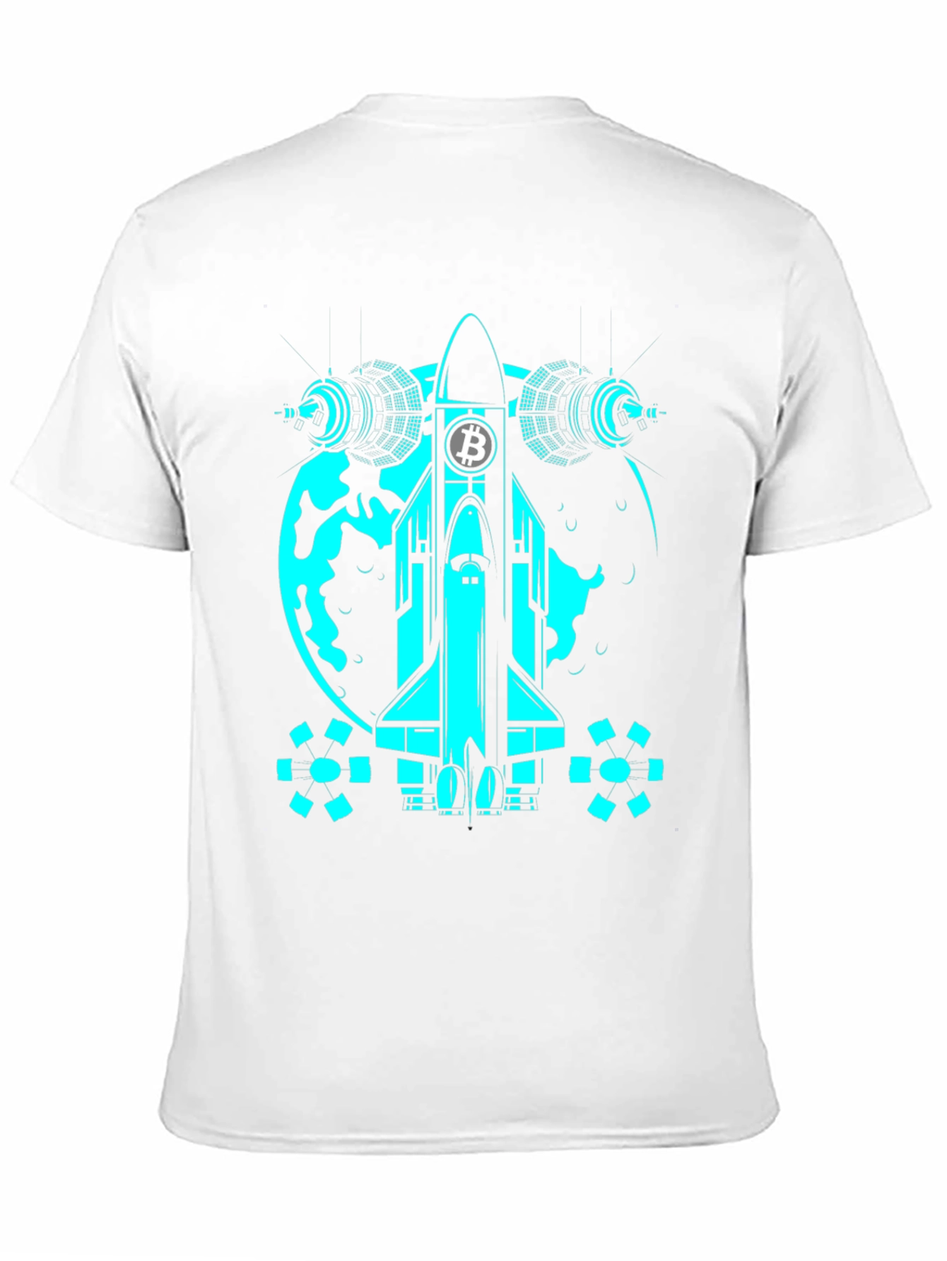 Bitcoin Rocket Black T-Shirt