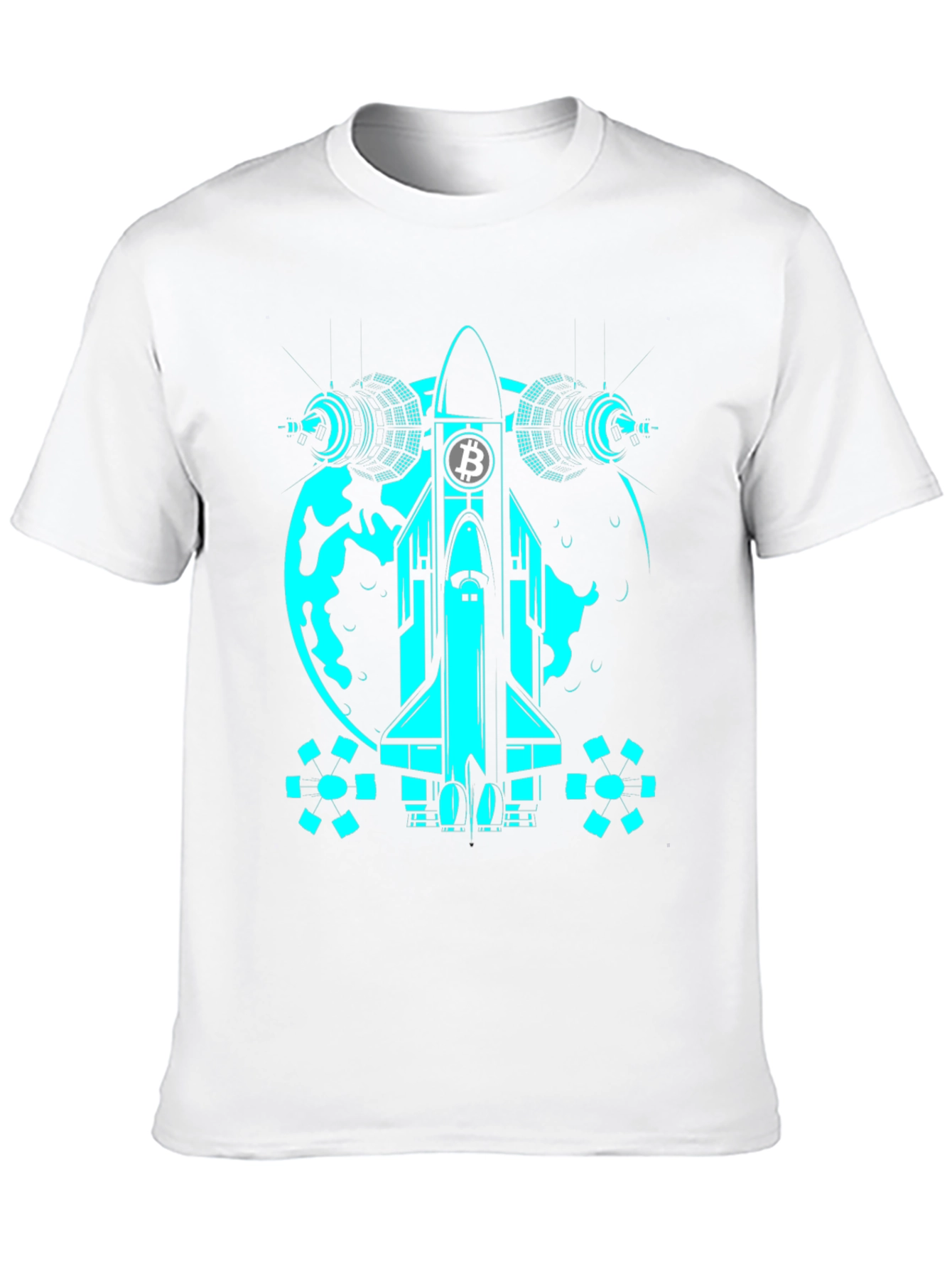 Bitcoin Rocket Black T-Shirt