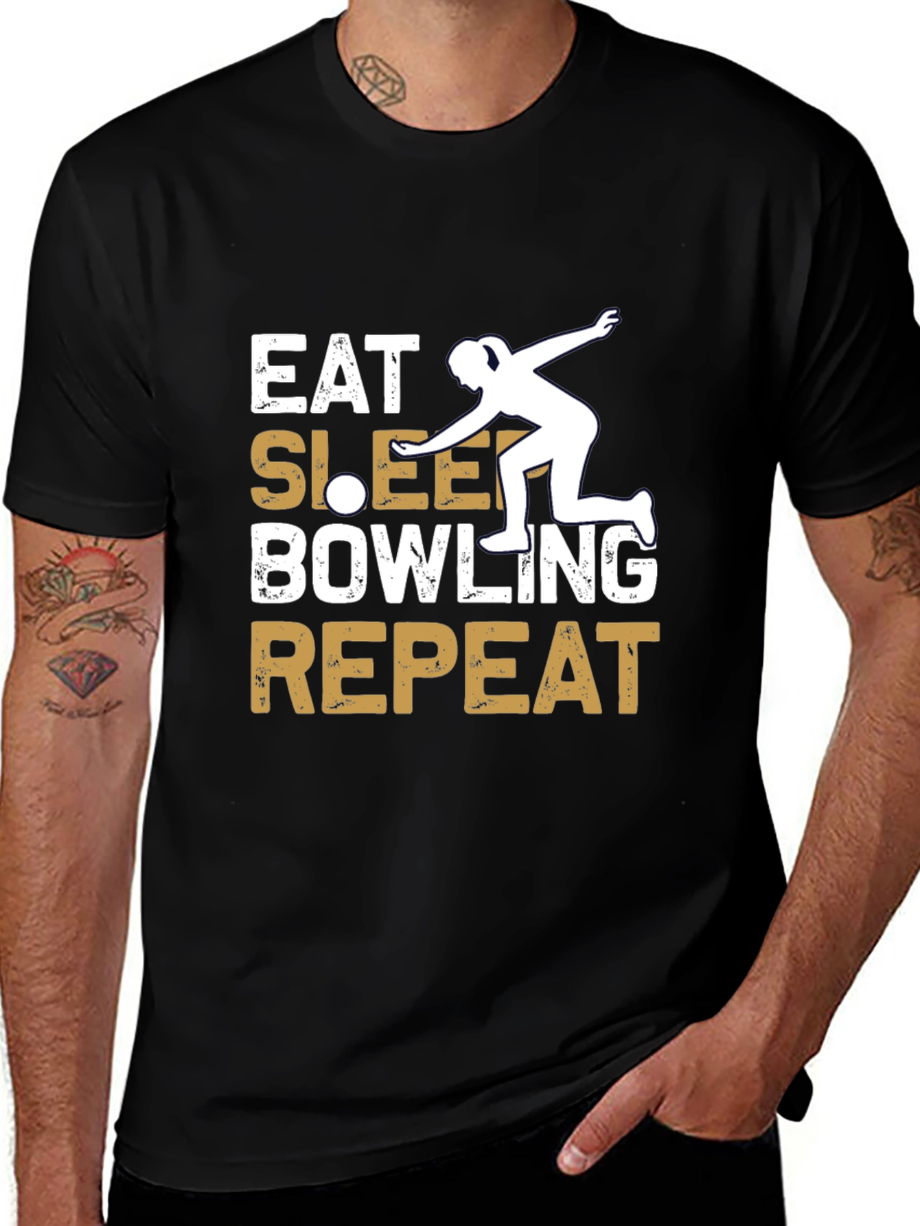 Eat Sleep Bowling Repeat T-Shirt