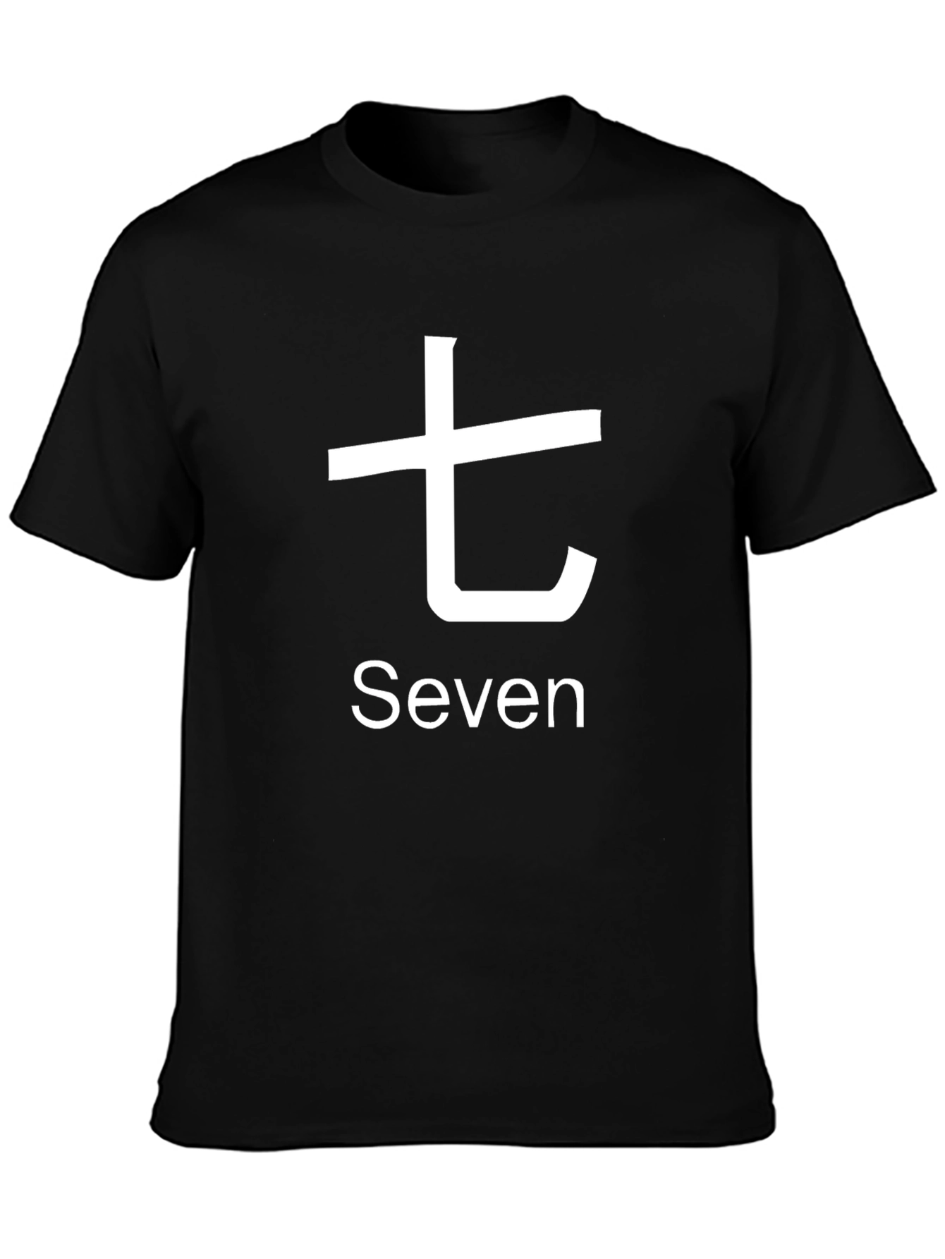 Seven Kanji Graphic Tee - Casual Cotton Top