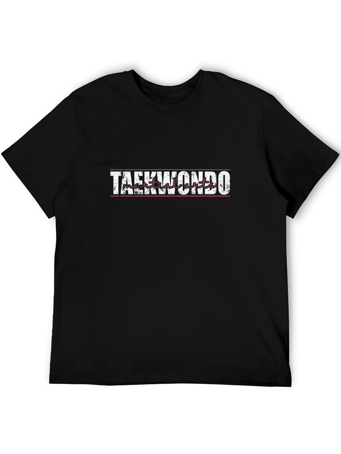 Taekwondo T-Shirt - Black Graphic Print
