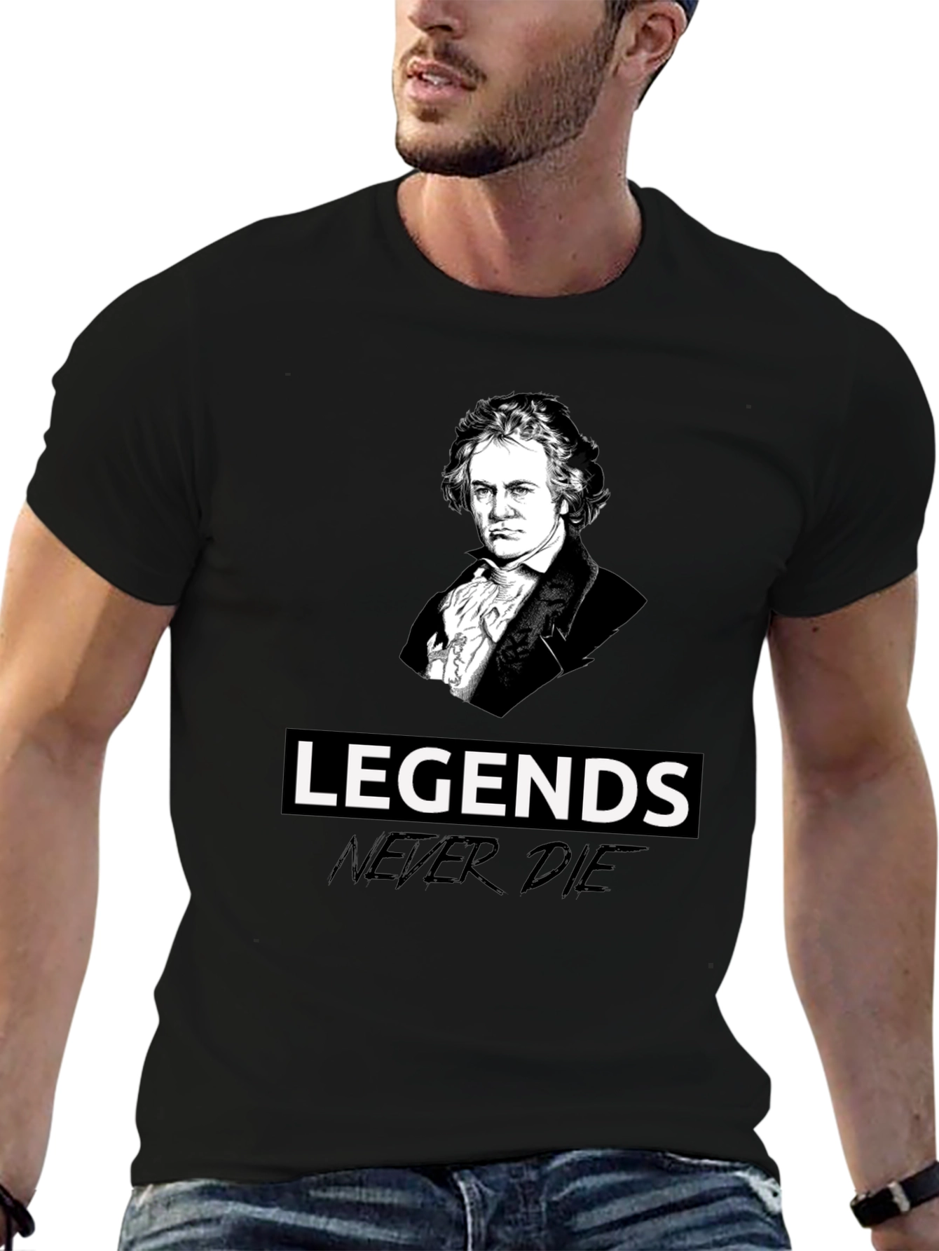 Legends Never Die Beethoven Graphic T-Shirt