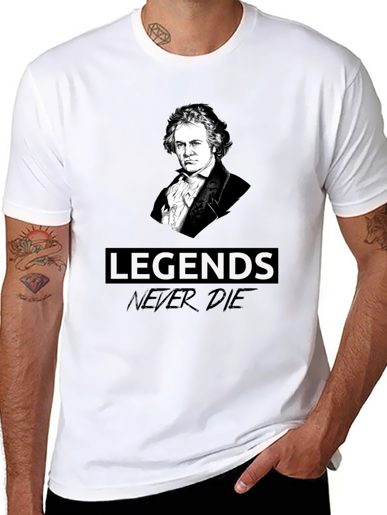 Legends Never Die Beethoven Graphic T-Shirt