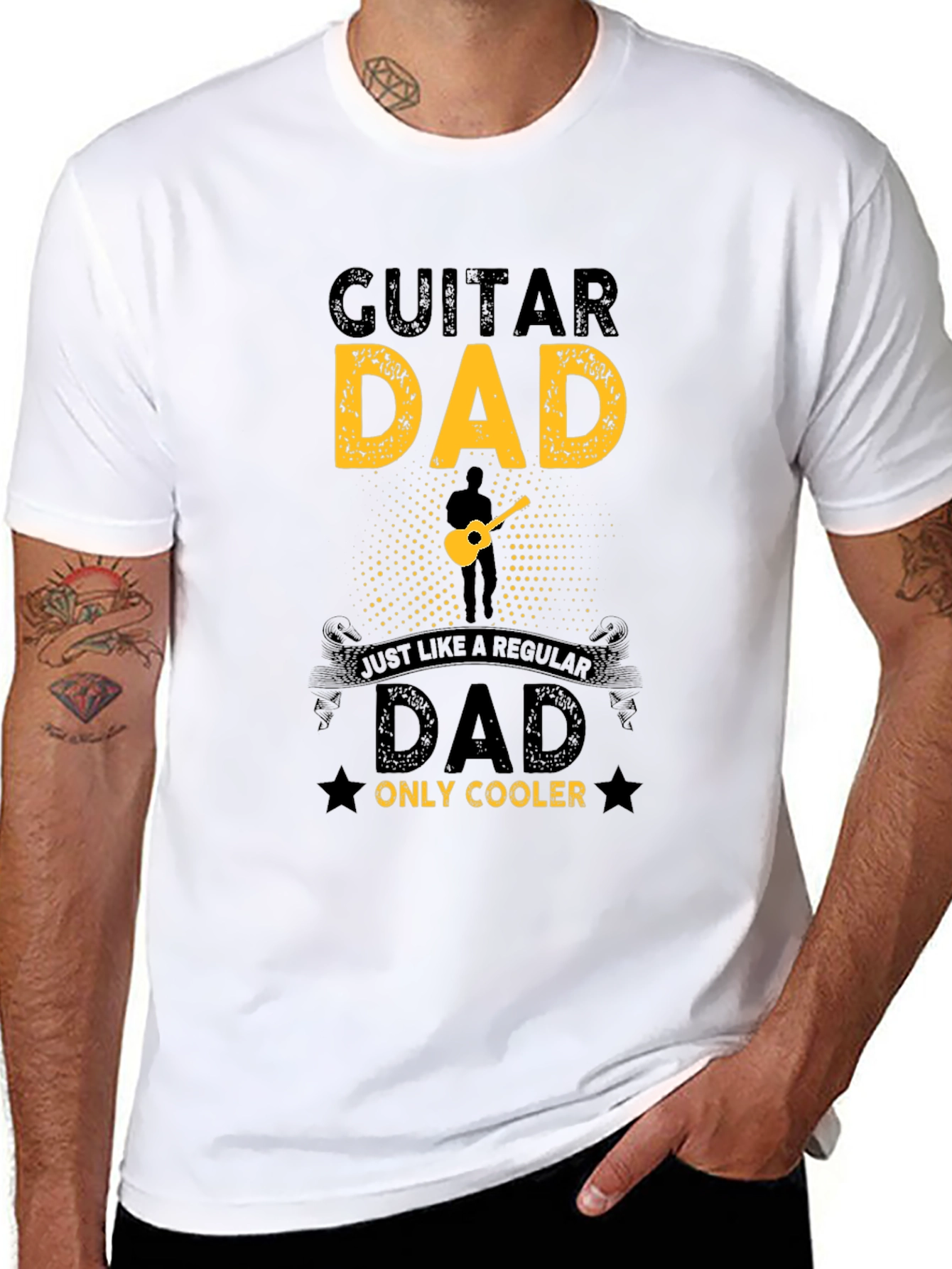 Guitar Dad T-Shirt - Cool Musician Father Tee