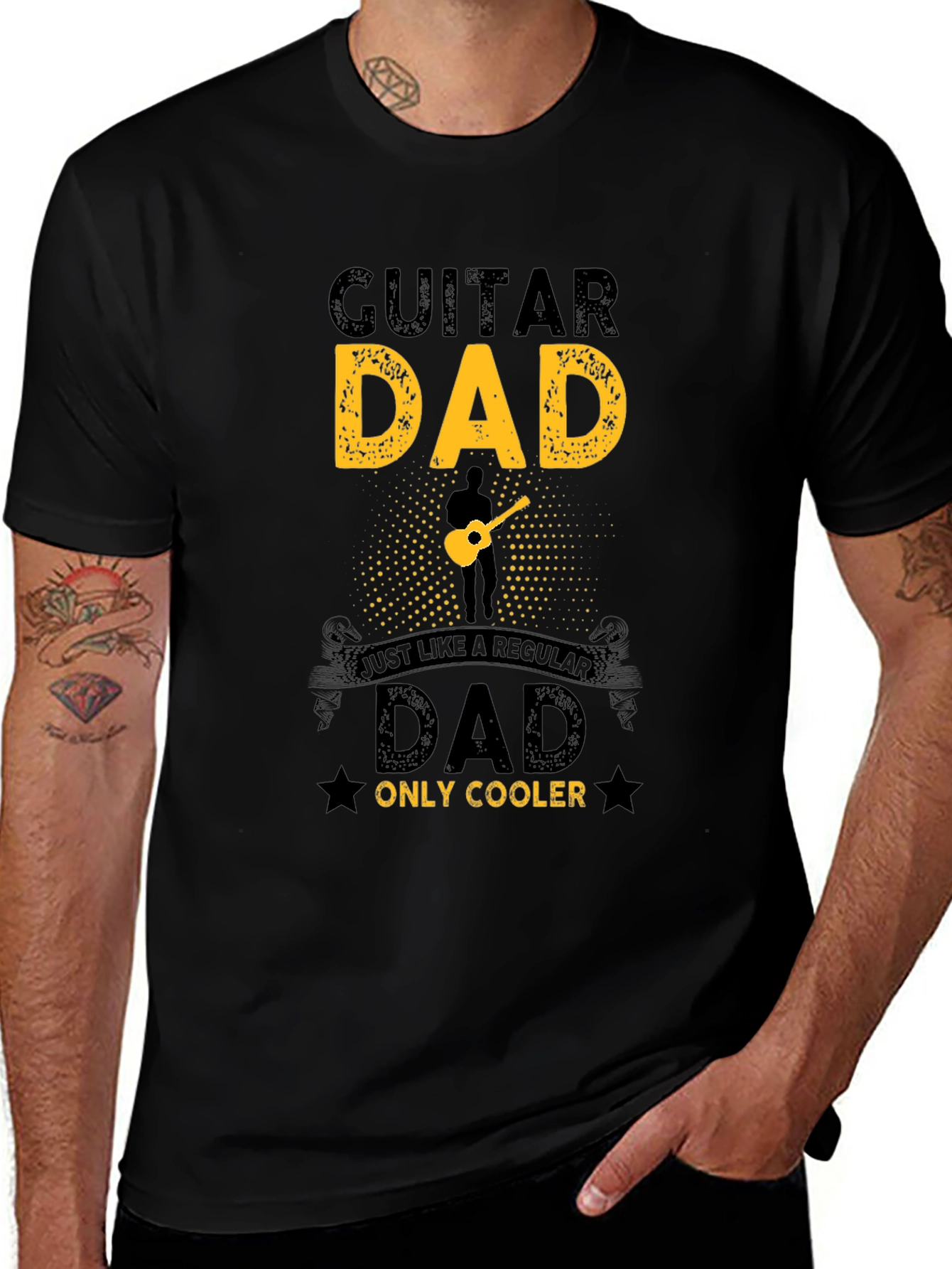 Guitar Dad T-Shirt - Cool Musician Father Tee