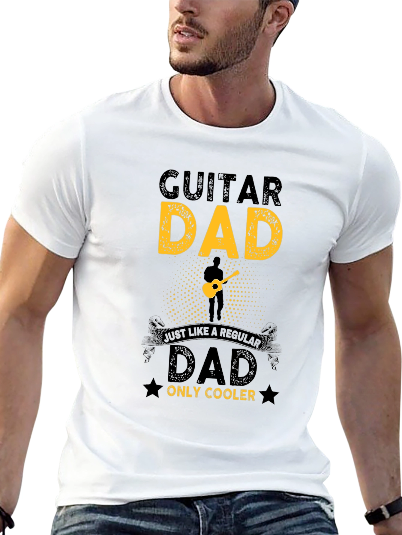 Guitar Dad T-Shirt - Cool Musician Father Tee