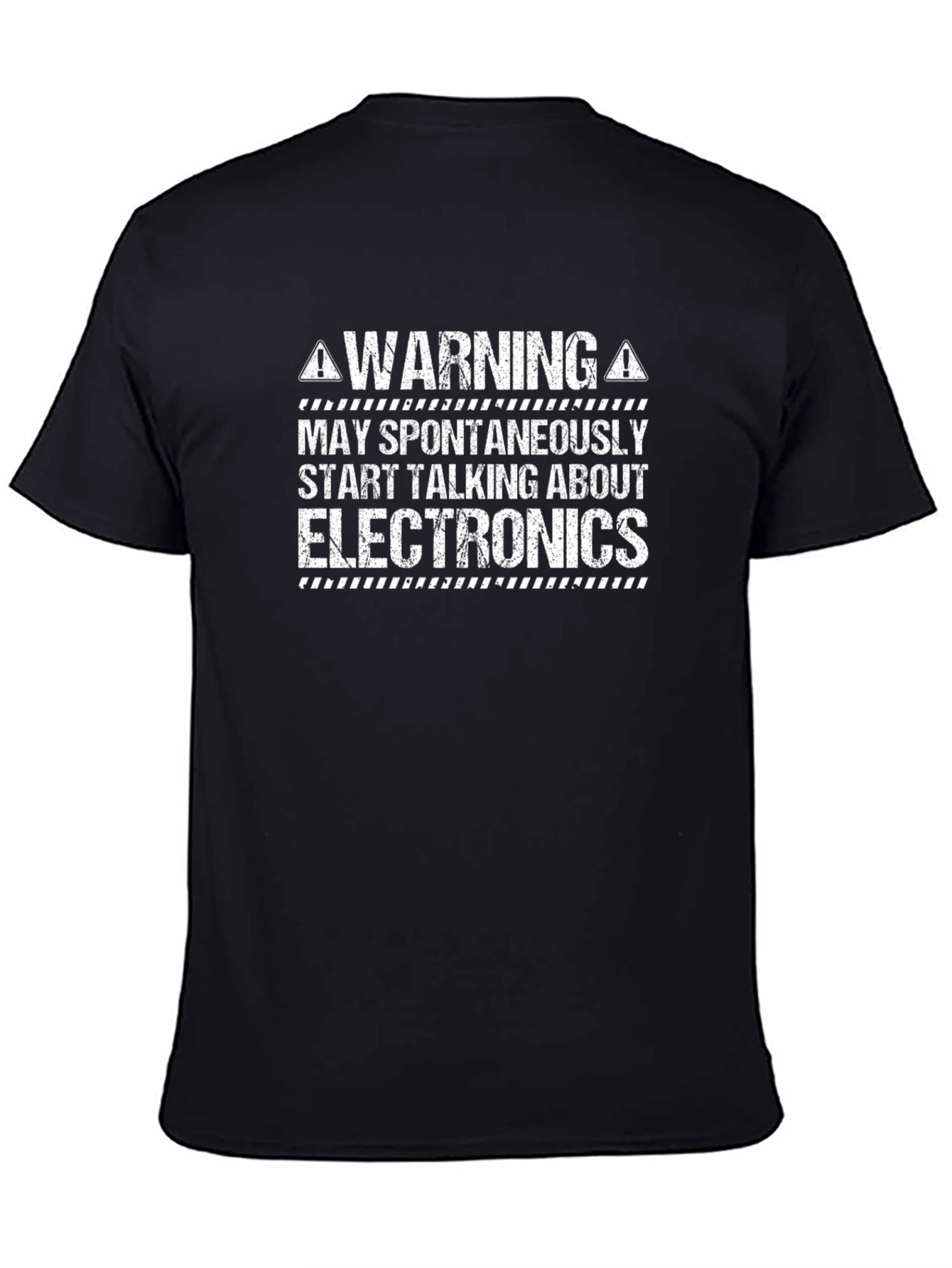 Electronics Warning Graphic Tee - Funny Geek T-Shirt