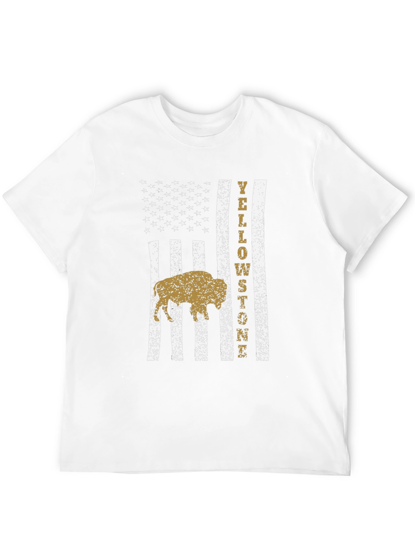 Yellowstone Buffalo American Flag T-Shirt