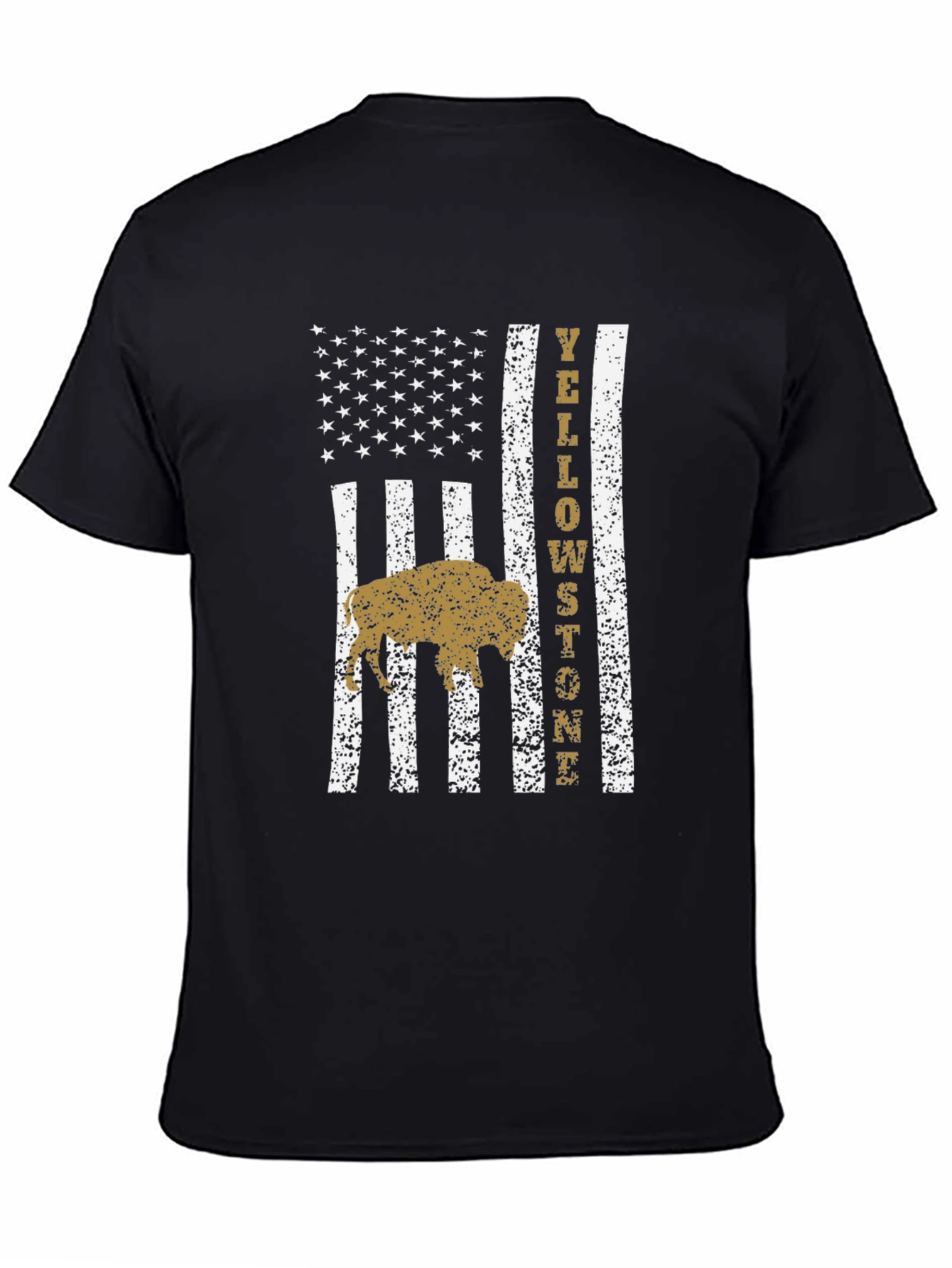 Yellowstone Buffalo American Flag T-Shirt