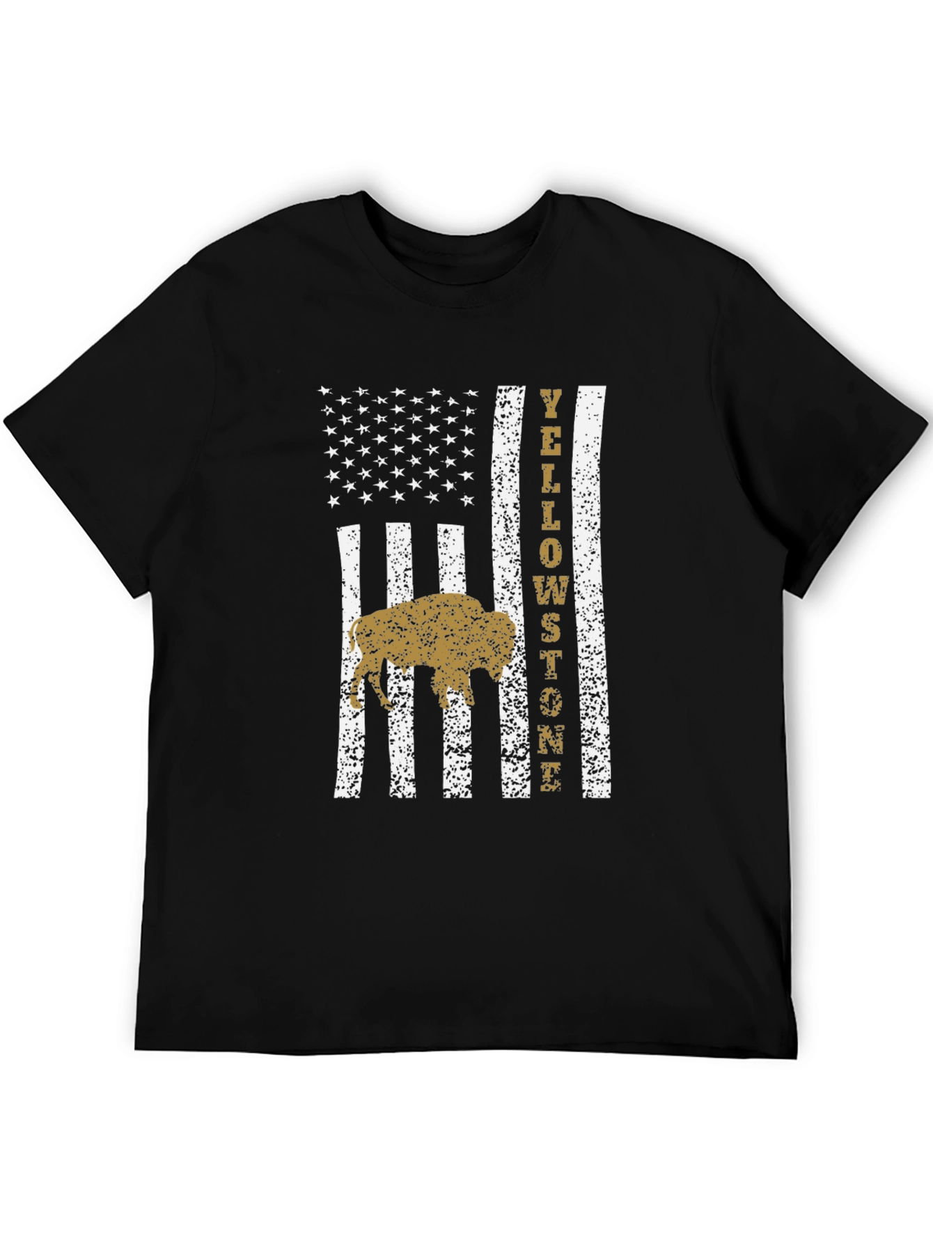 Yellowstone Buffalo American Flag T-Shirt