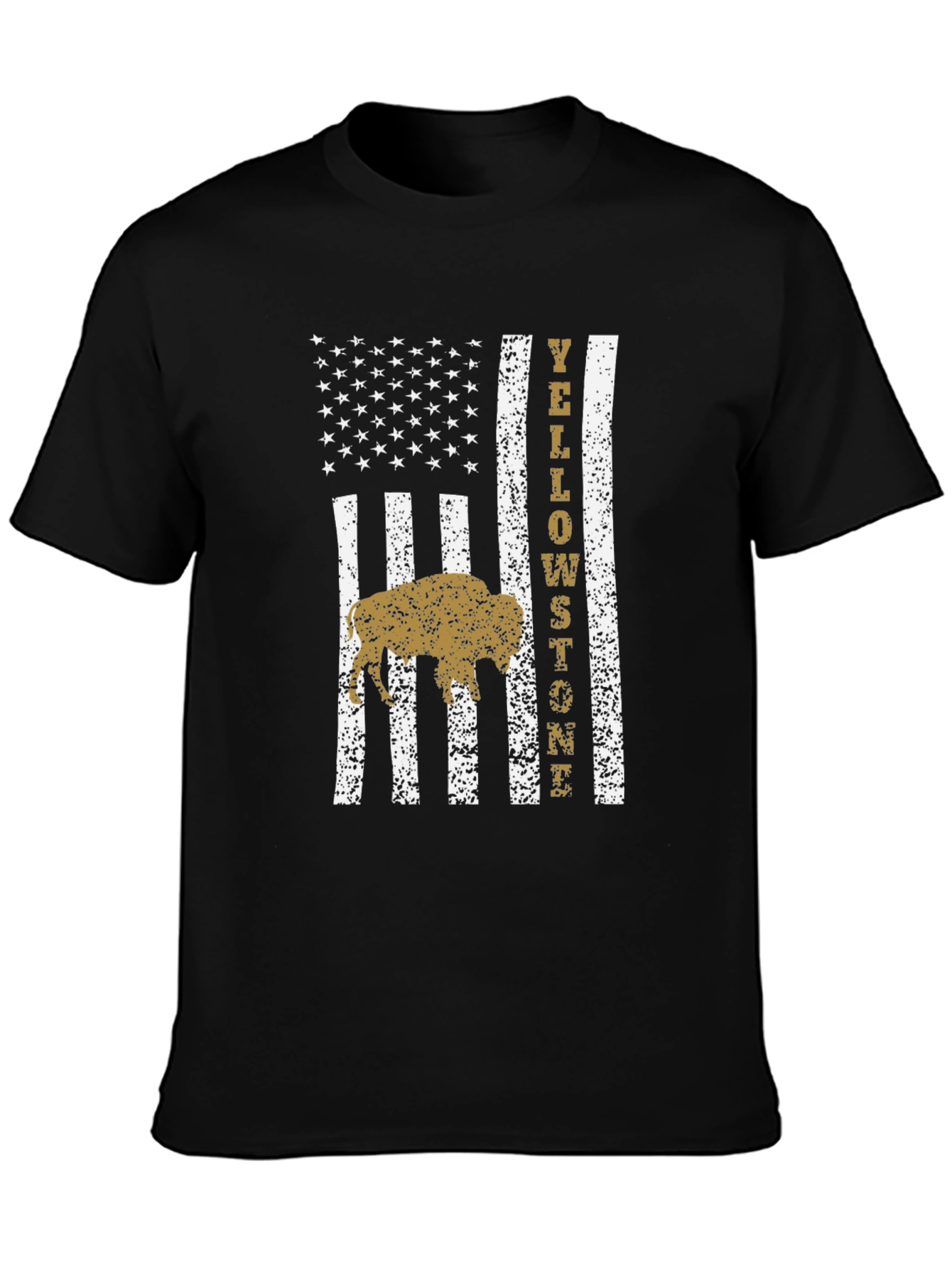 Yellowstone Buffalo American Flag T-Shirt