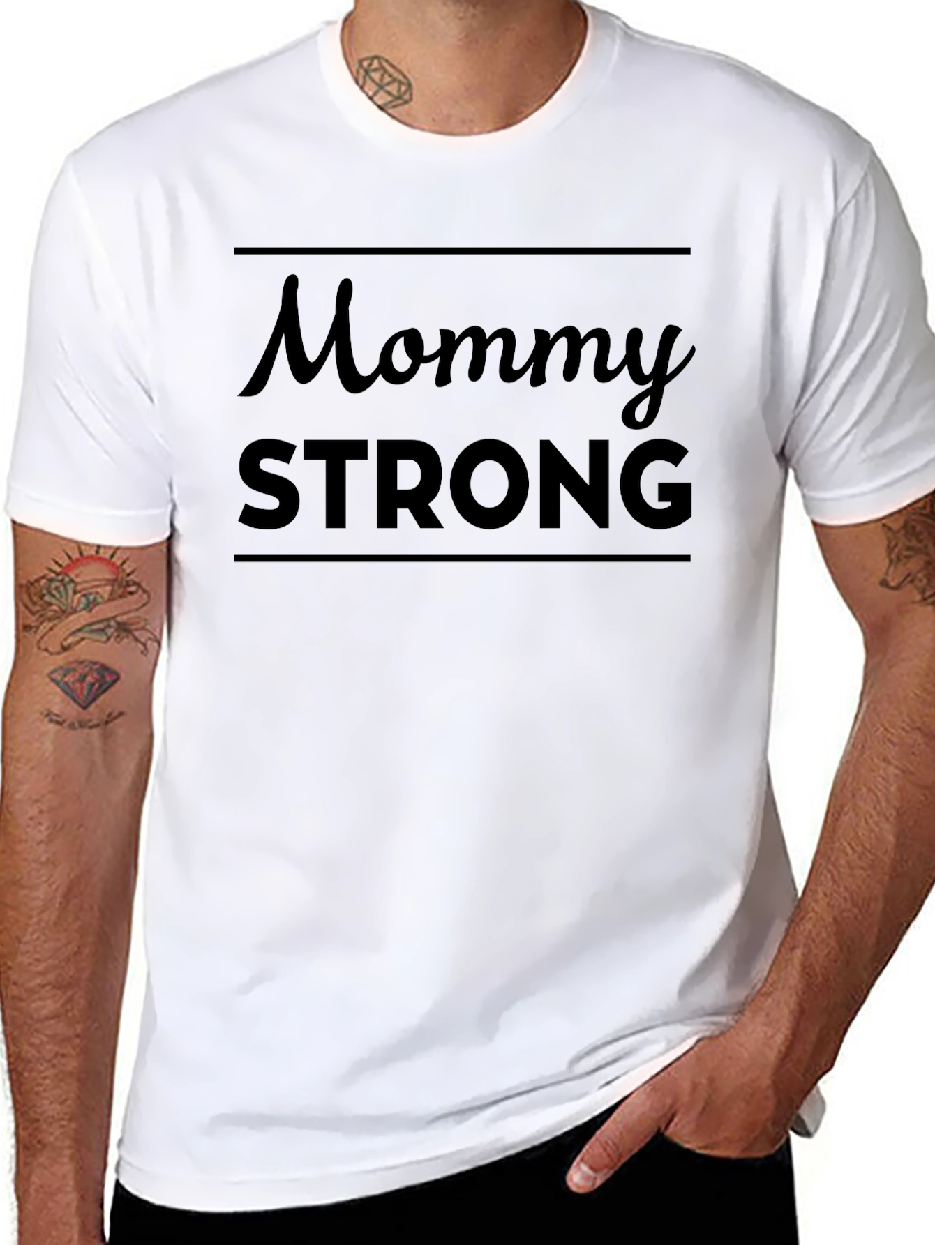 Mommy Strong Graphic Tee - Black Casual T-Shirt