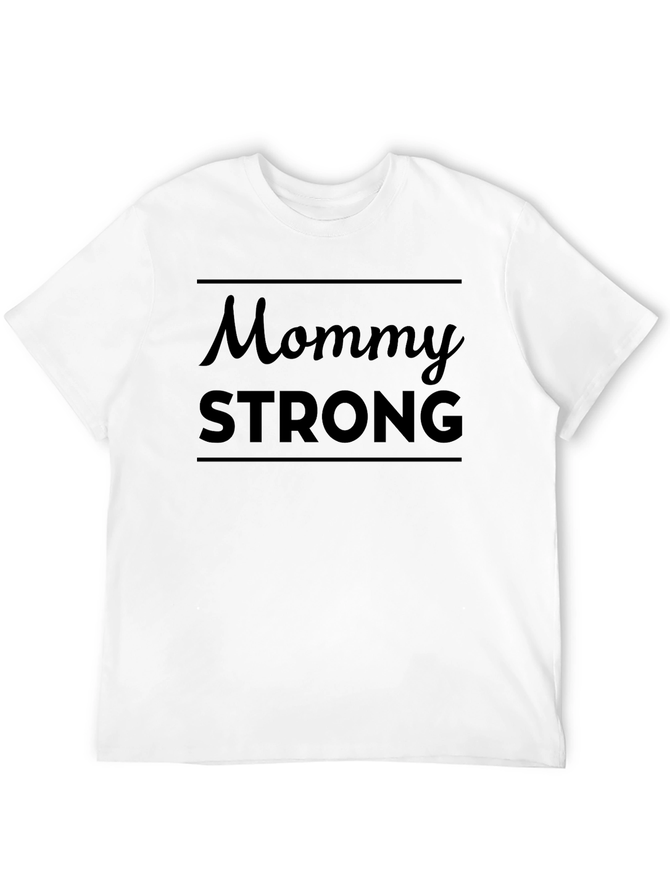 Mommy Strong Graphic Tee - Black Casual T-Shirt