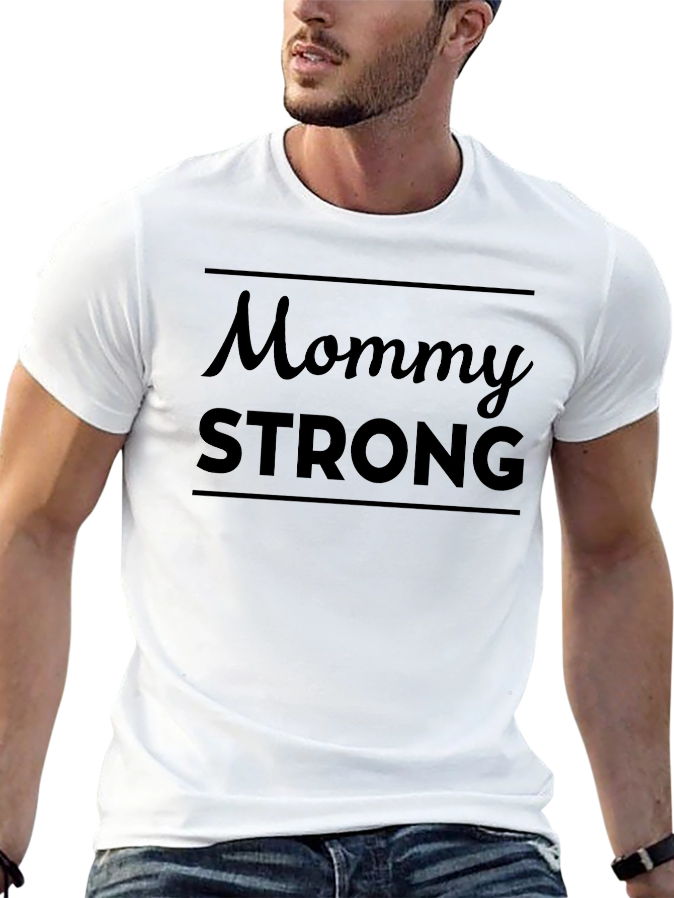 Mommy Strong Graphic Tee - Black Casual T-Shirt