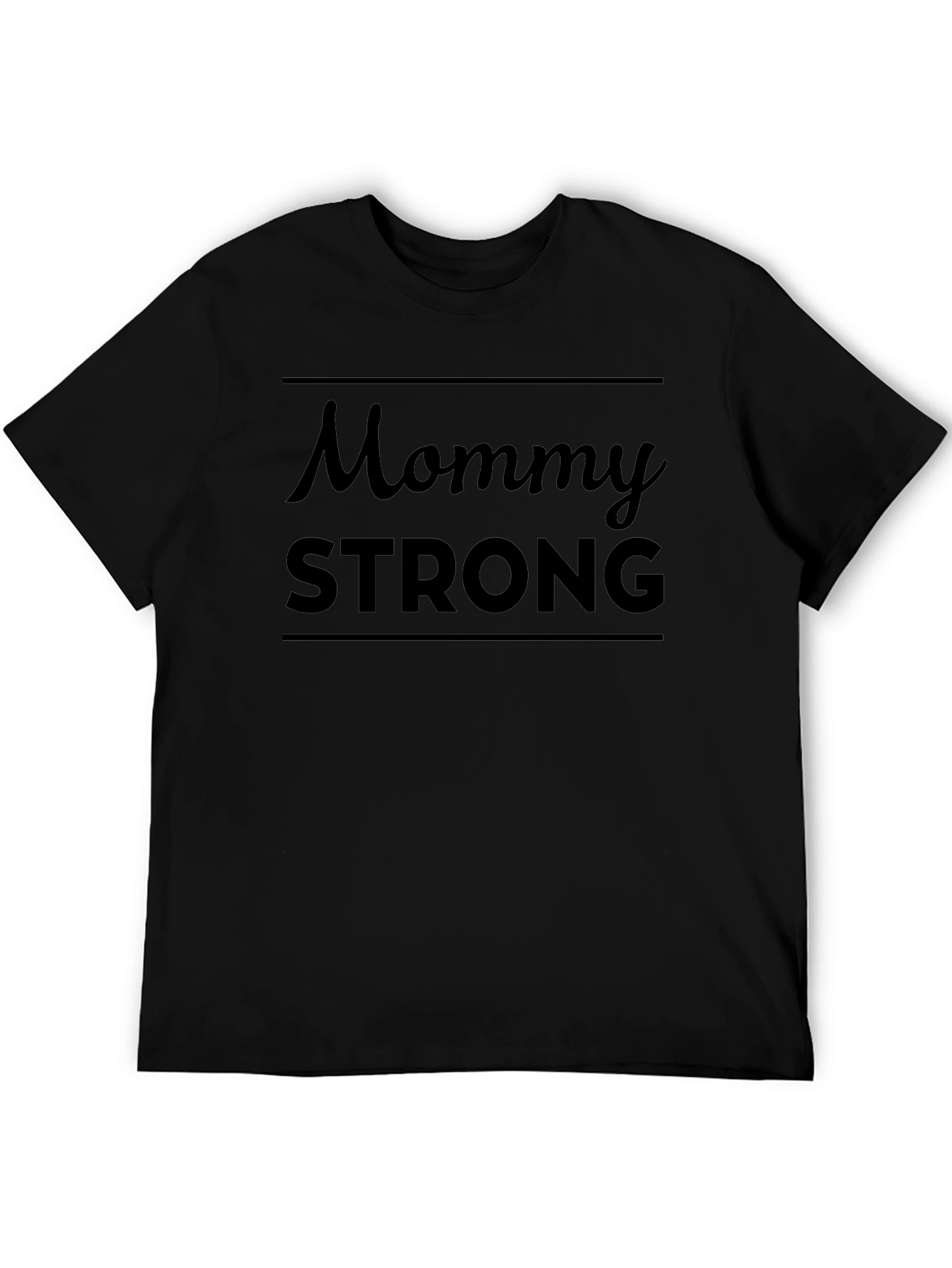 Mommy Strong Graphic Tee - Black Casual T-Shirt