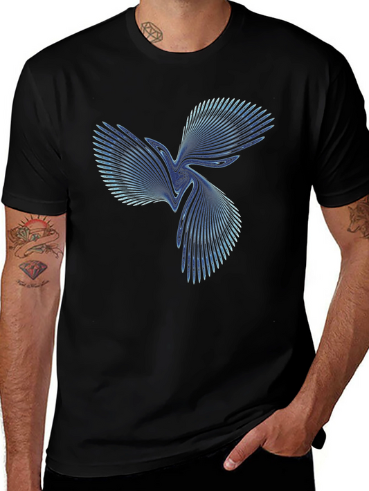 Abstract Swirl Graphic Tee - Stylish Black T-Shirt