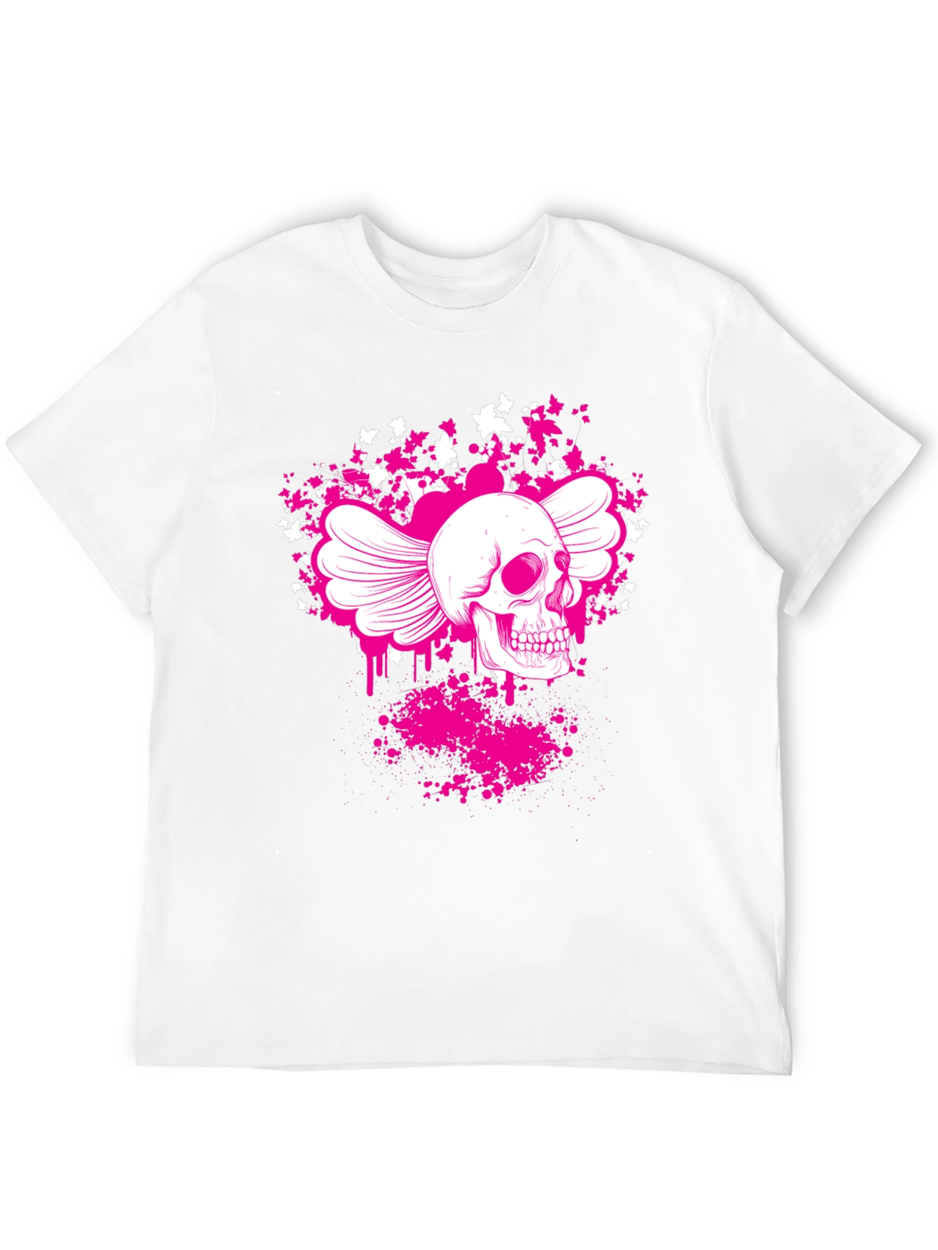 Winged Skull Graphic T-Shirt - Black