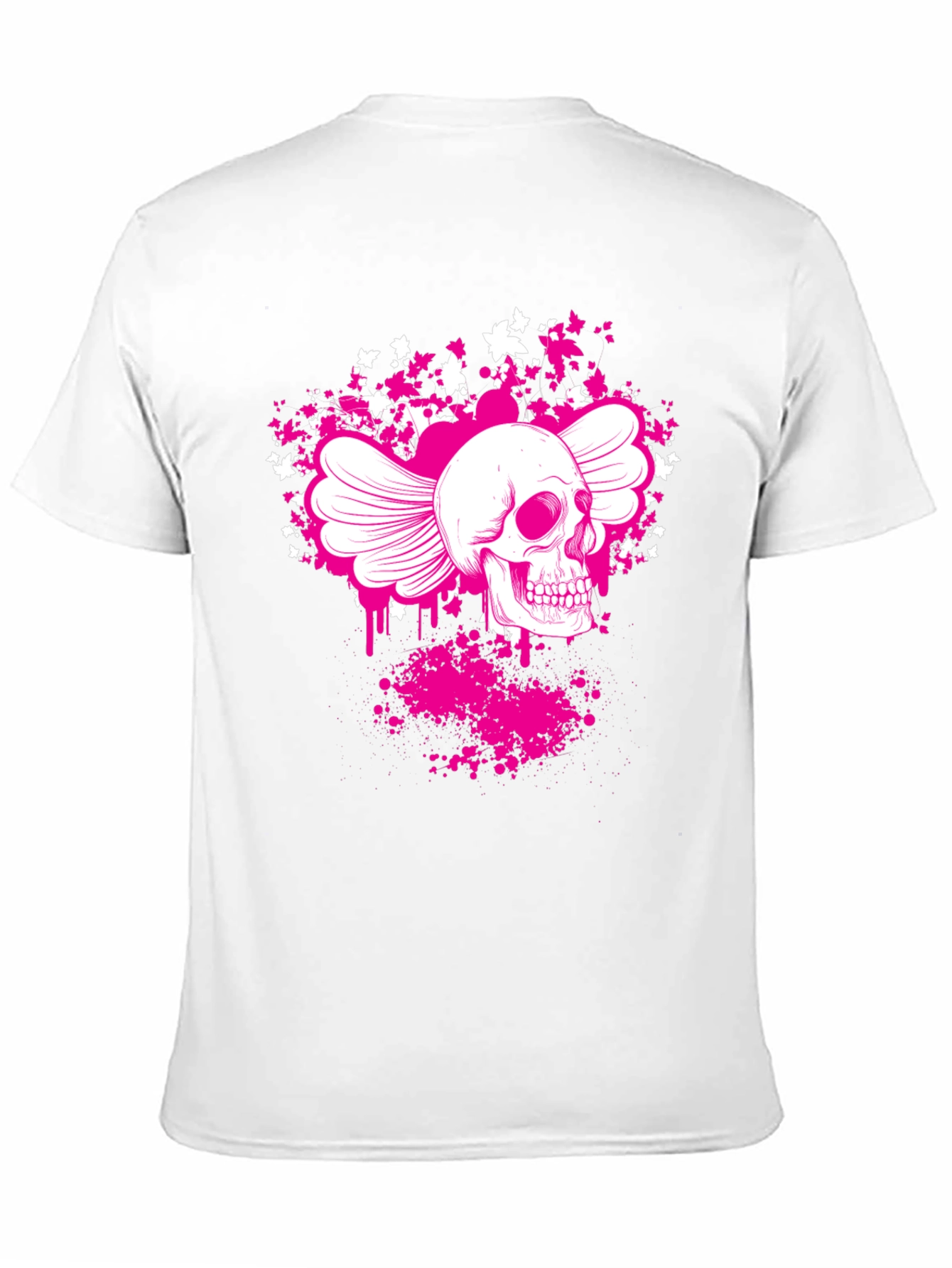 Winged Skull Graphic T-Shirt - Black